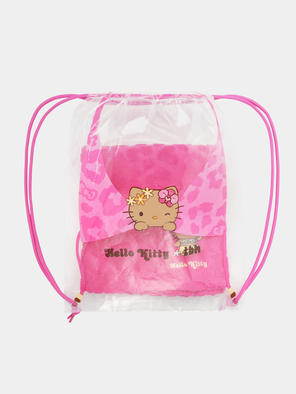 "Hello Kitty" Terry Wrap Skirt – Hot Pink Leopard
