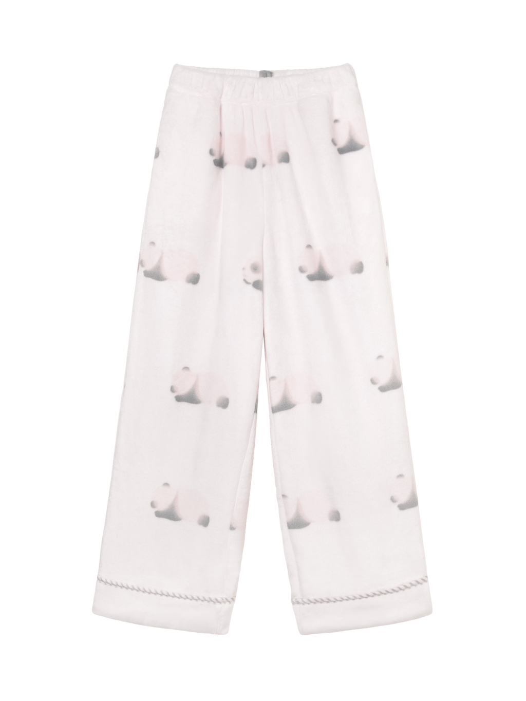 "Panda PomPom" Flannel Loungewear Set – Pink