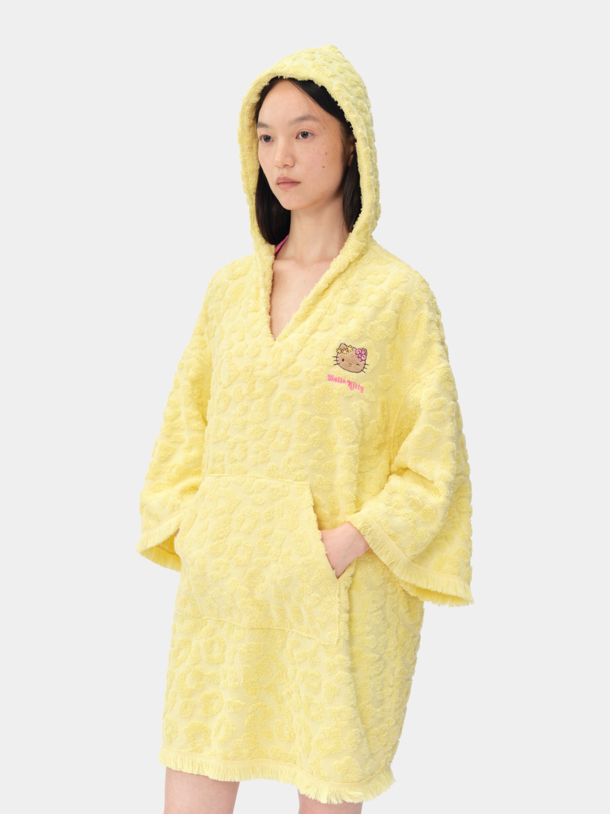 "Hello Kitty" Terry Hooded Cover Up – Sunbeam Leopard