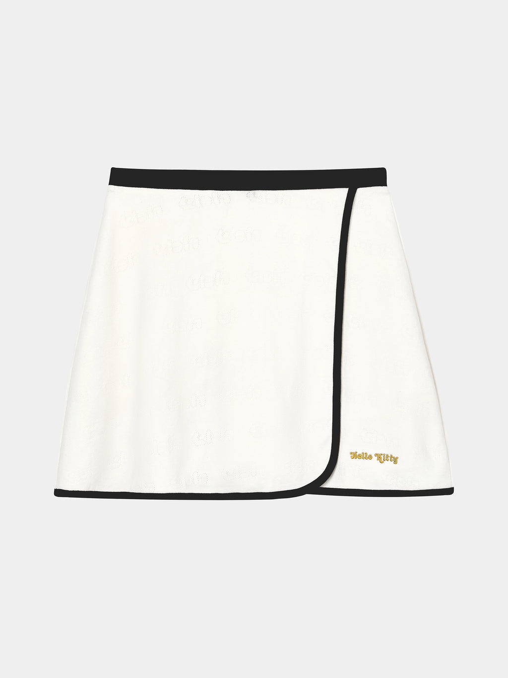 "Hello Kitty" Stretch Cotton Jersey Polo Skort Set – Pearl White