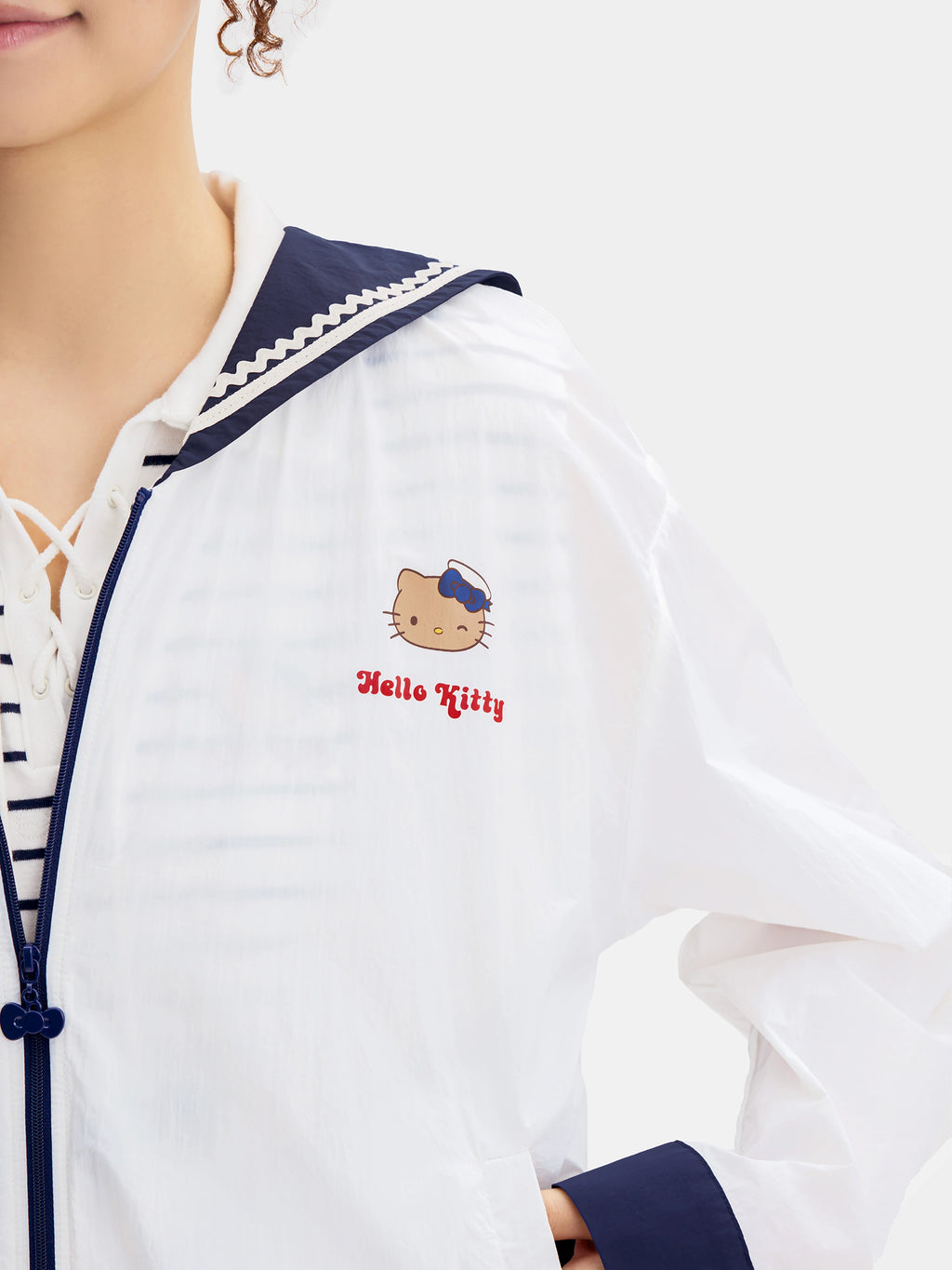 "Hello Kitty" Sailor Collar Outdoor Sun Protection Jacket