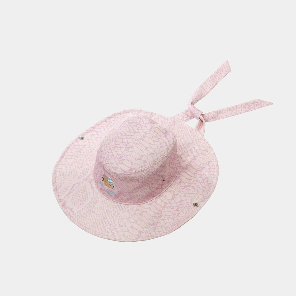 "Hello Kitty" Cowboy Cap – Pink Snake Print