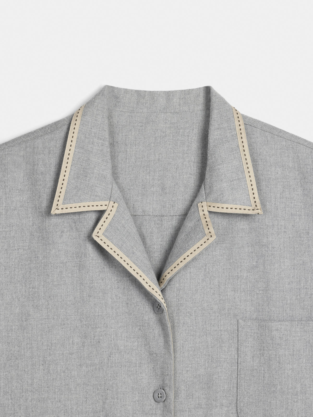"Frame" Australian Wool-Cotton Loungewear Set – Heather Grey