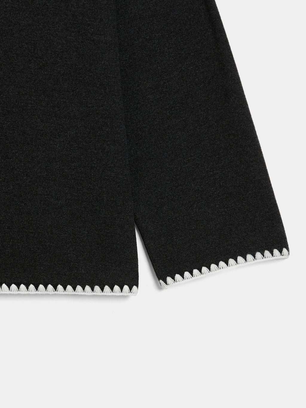 "Panda PomPom" Cream Fleece Loungewear Set – Black