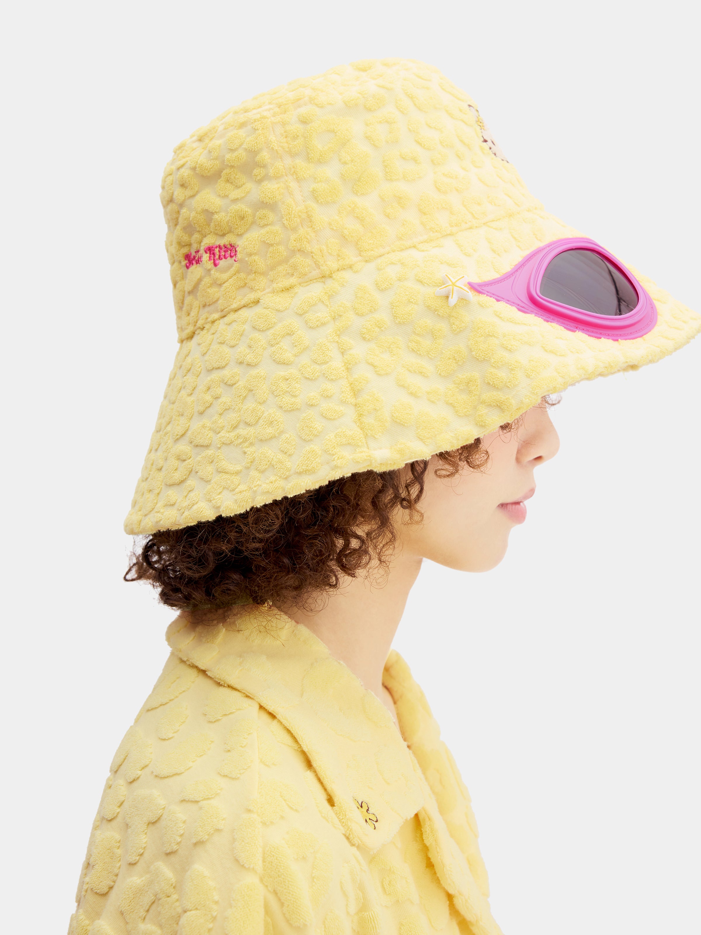 "Hello Kitty" Terry Bucket Hat with Sunglasses – Sunbeam Leopard