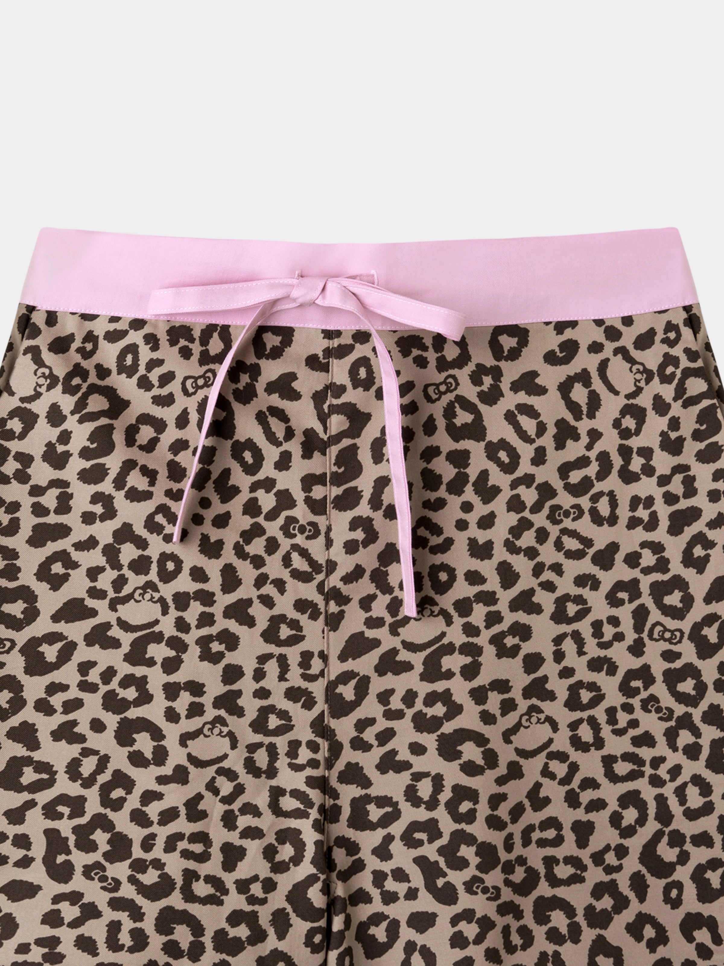 "Hello Kitty" Tencel Cotton Blend Loungewear Set – Leopard
