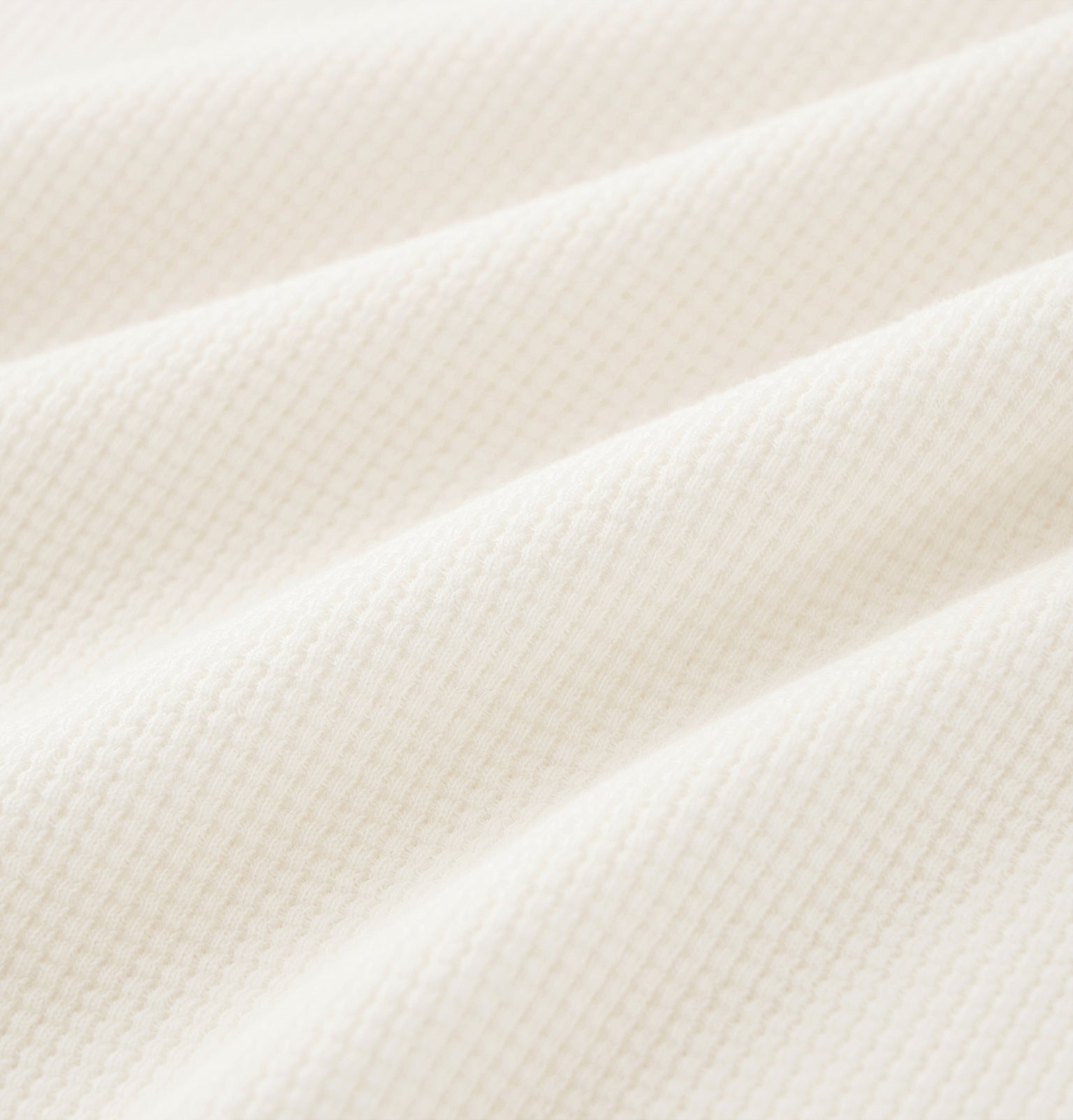 "Panda PomPom" Waffle Checks Nightgown – Cream White