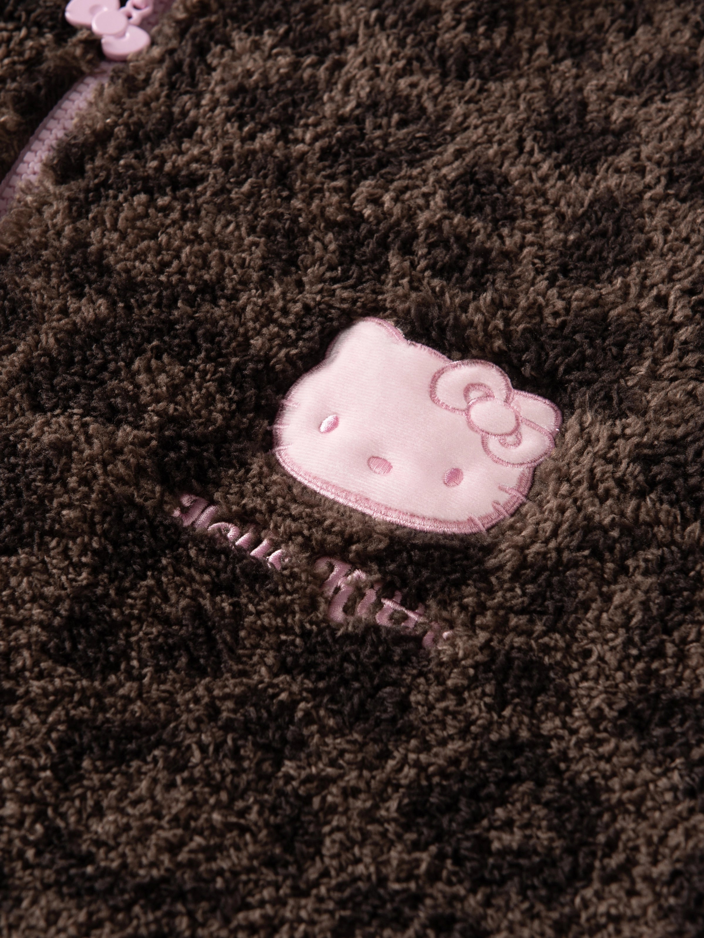 "Hello Kitty" Polar Fleece Hoodie Loungewear Set – Choco
