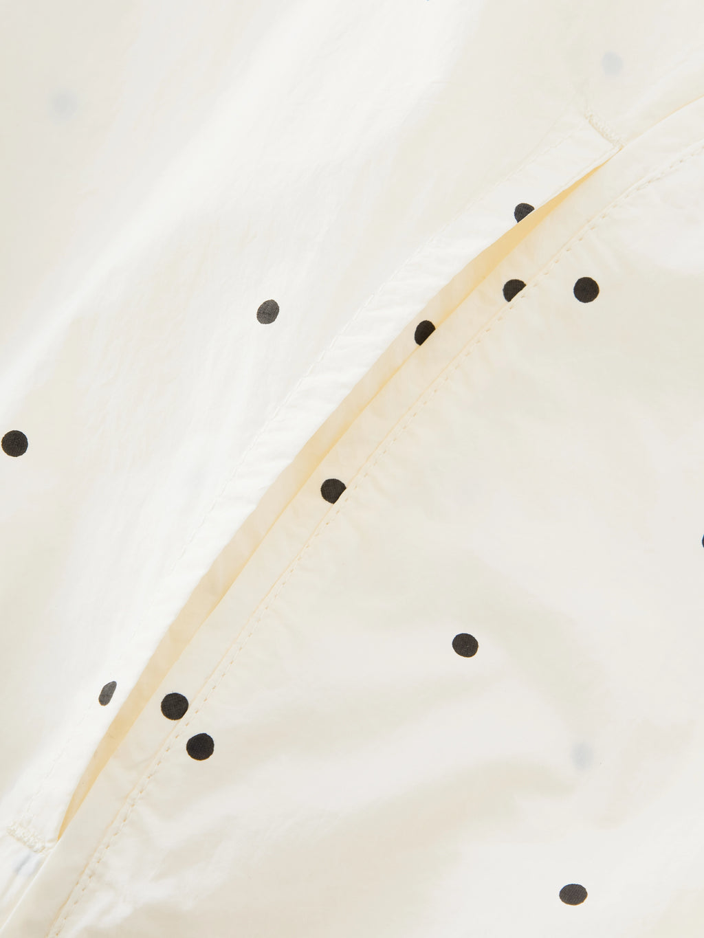 "Panda PomPom" Sun-pretective Round Neck Outdoor Jacket White Polka Dot