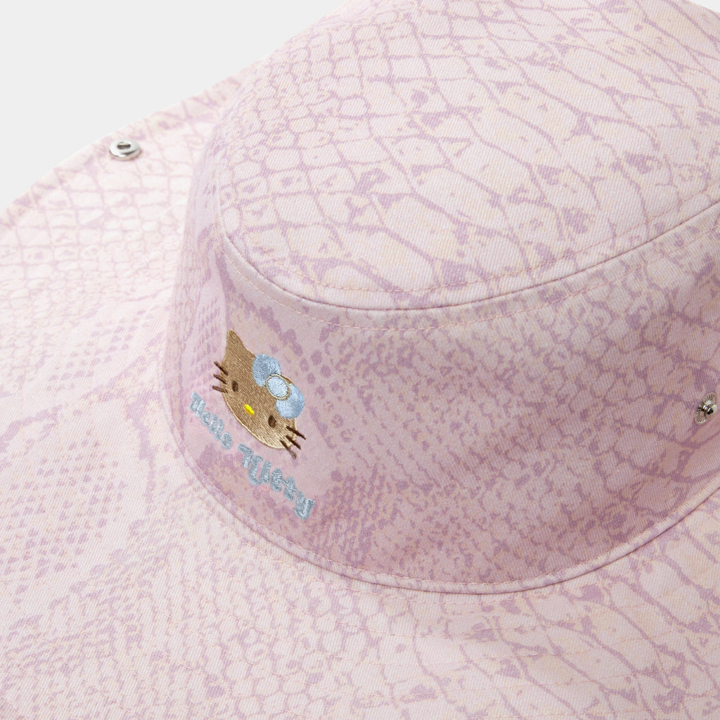 "Hello Kitty" Cowboy Cap – Pink Snake Print