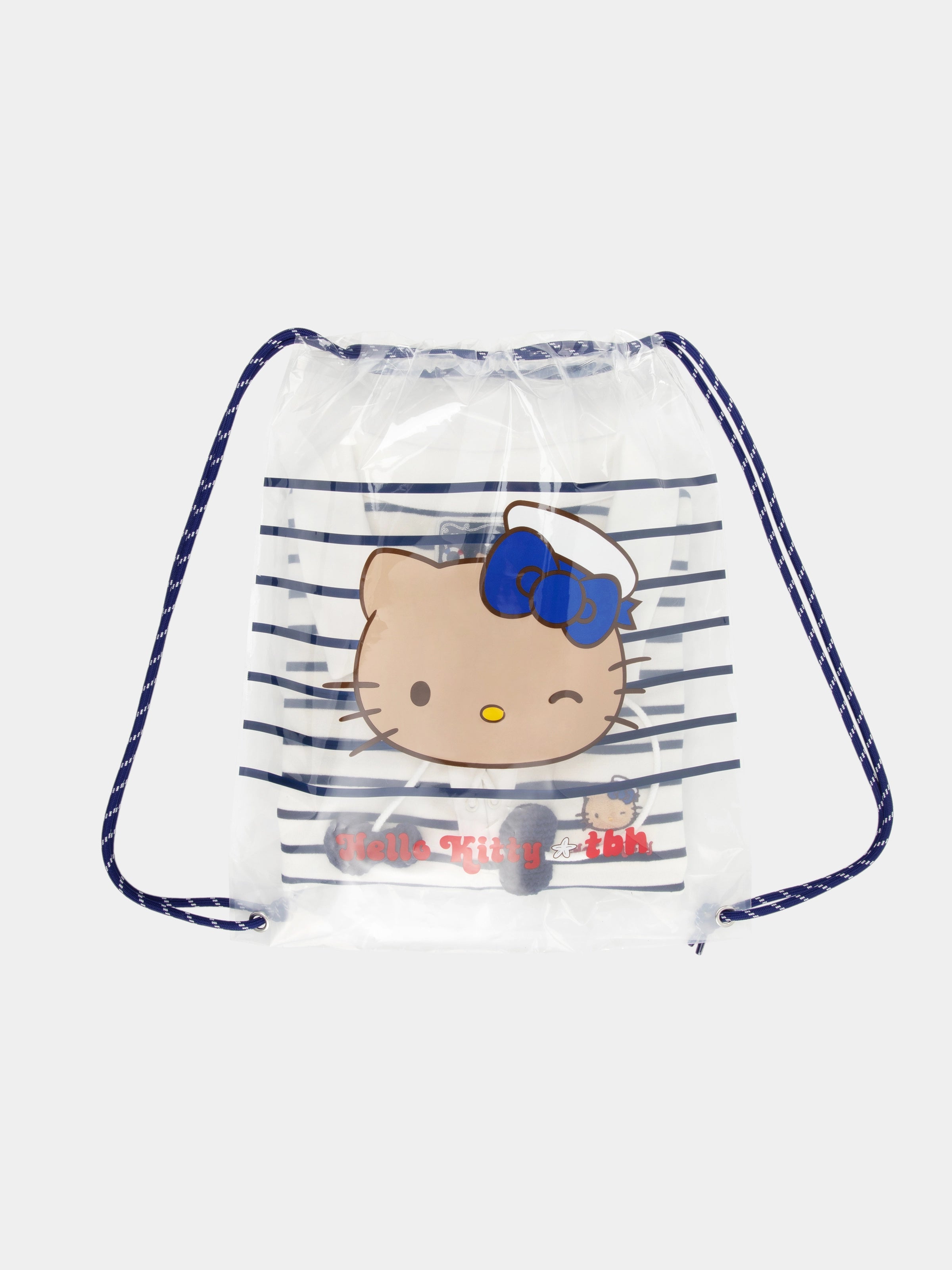 "Hello Kitty" Stretch Cotton Breton Stripe Jersey Tank Dress