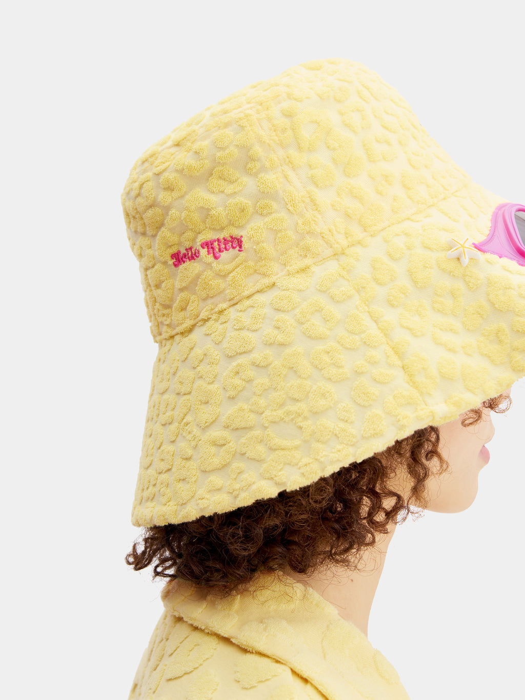 "Hello Kitty" Terry Bucket Hat with Sunglasses – Sunbeam Leopard