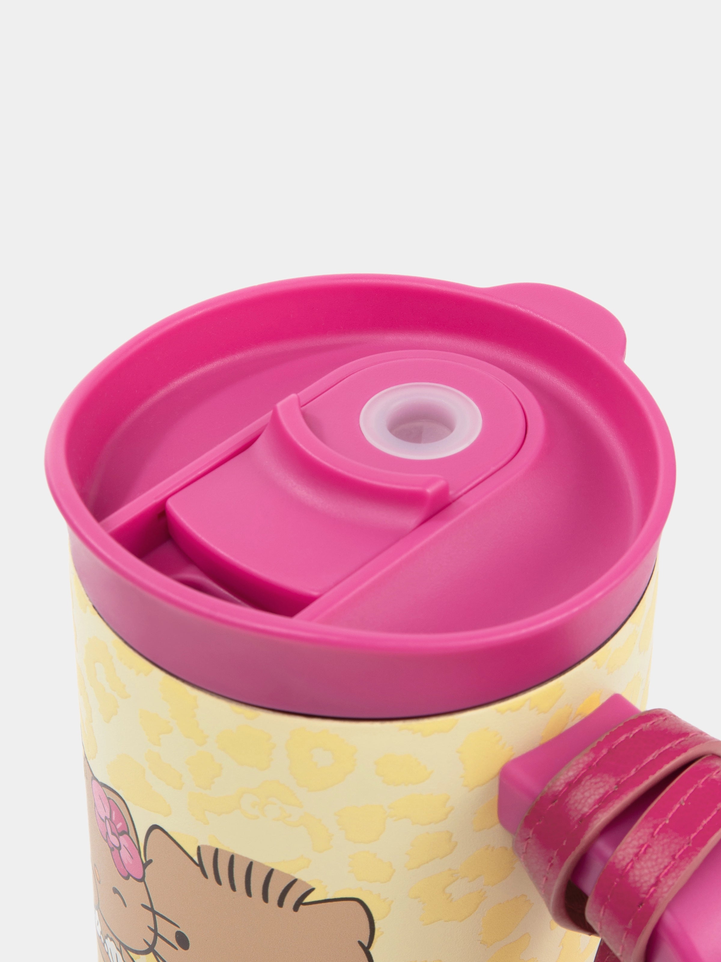 "Hello Kitty & Dear Daniel" Giant Stainless Steel Travel Tumbler (With Mini Frame Purse) – Sunbeam Leopard – 900ml