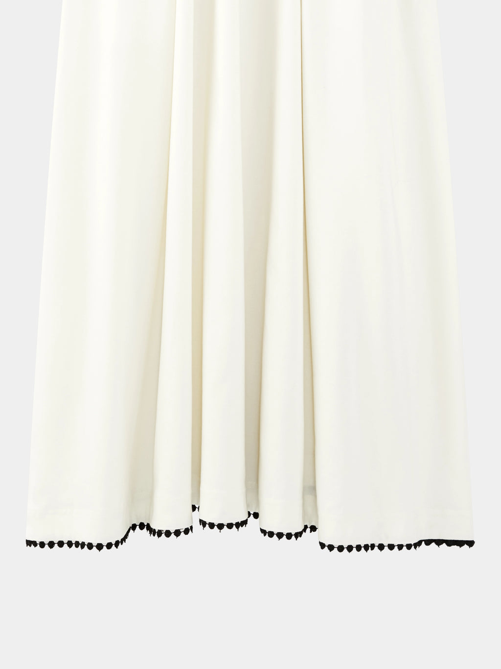 "Panda PomPom" Tencel Cotton Blend Slip Nightgown – Cream White