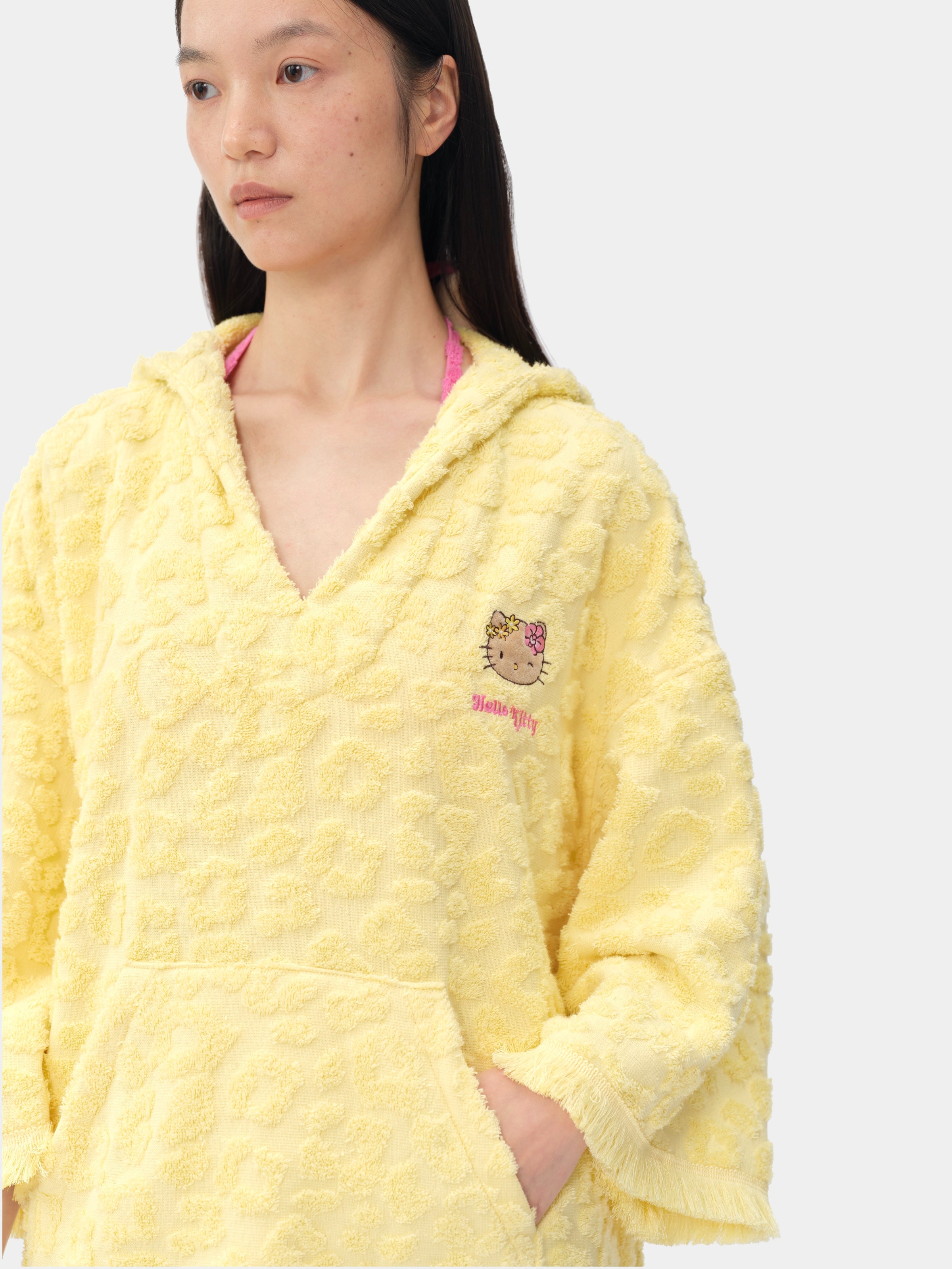 "Hello Kitty" Terry Hooded Cover Up – Sunbeam Leopard