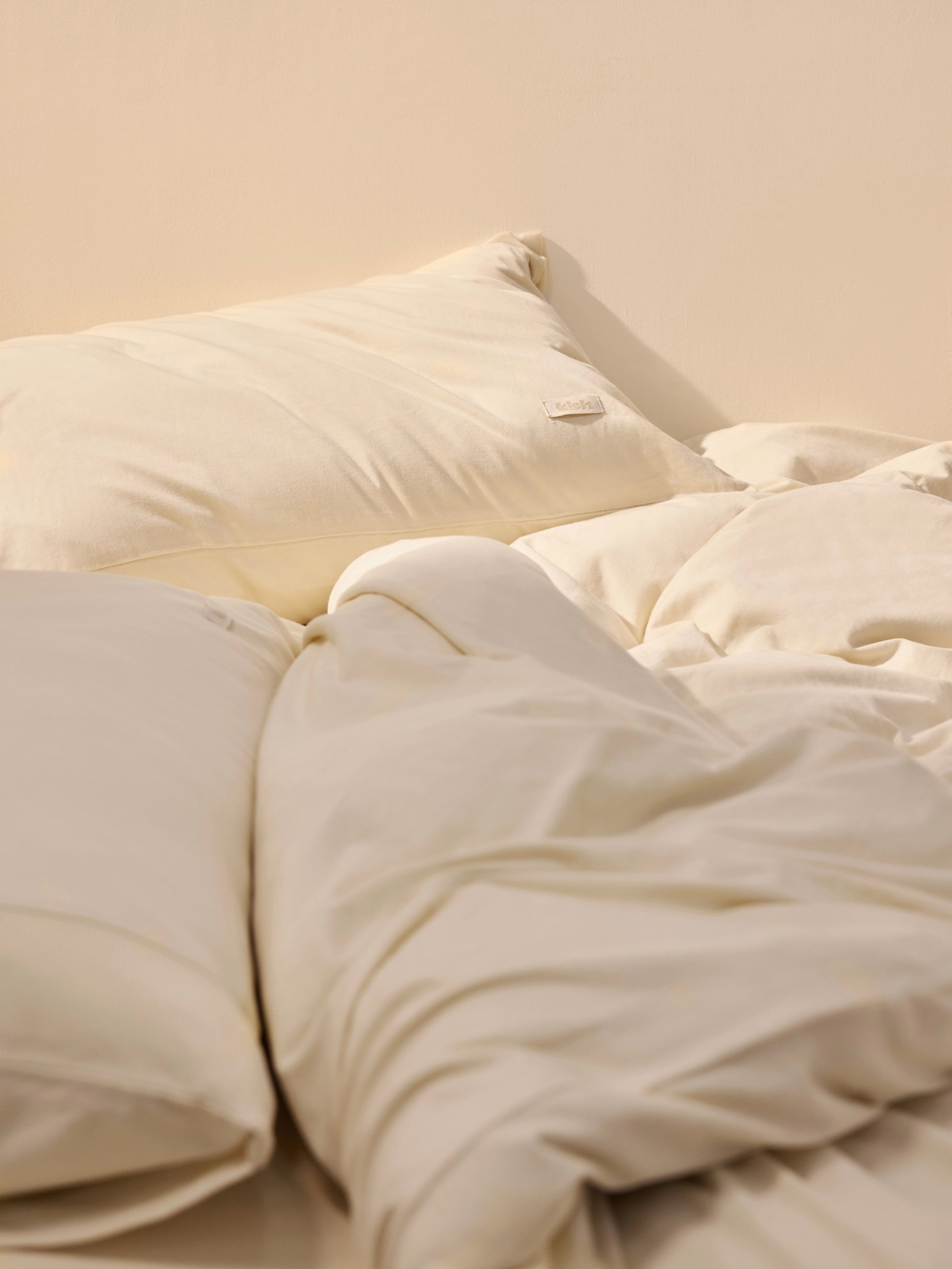 Cotton Heavyweight Jersey Bedding Set Cream