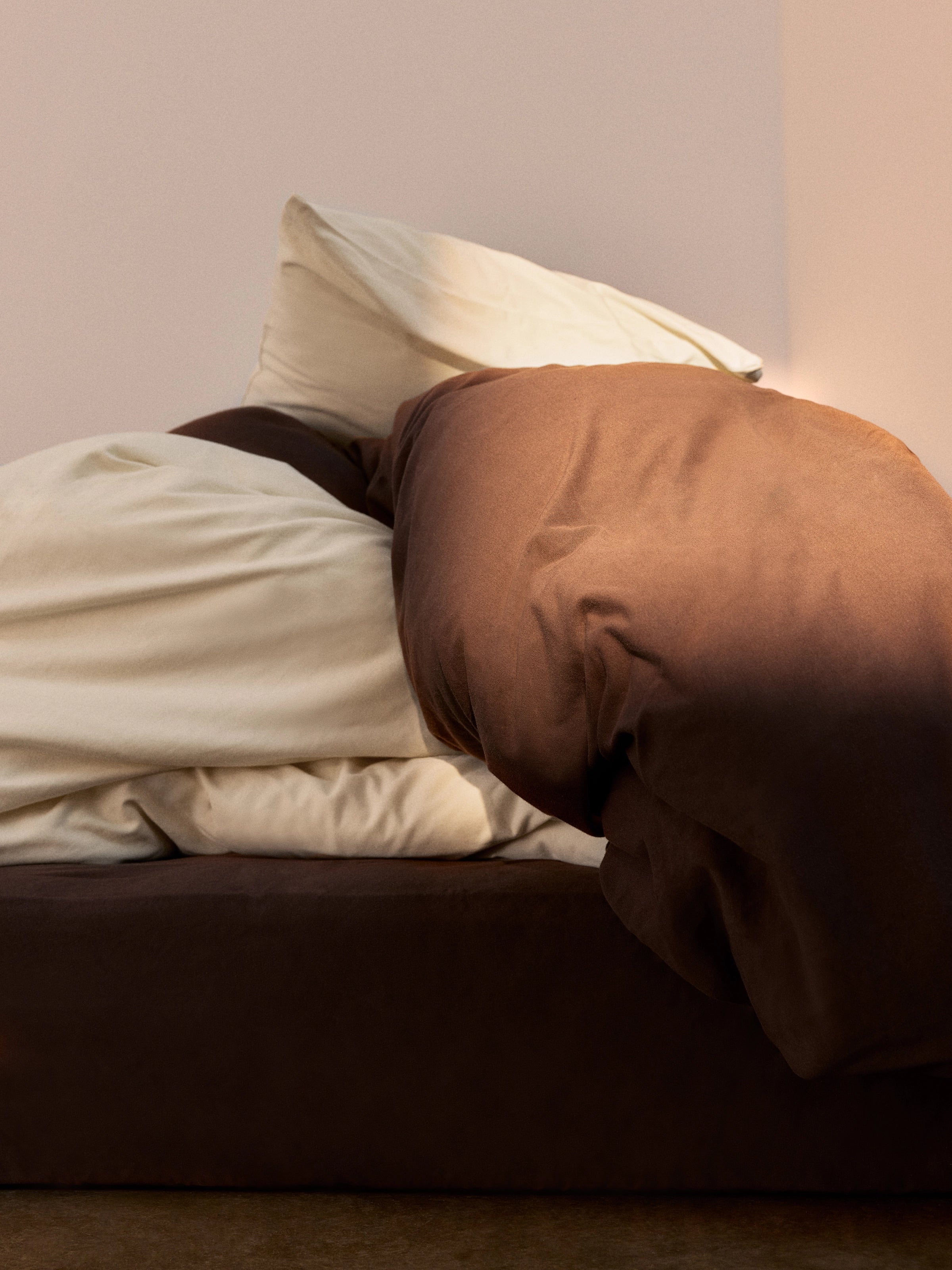 Cotton Heavyweight Jersey Bedding Set Chocolate