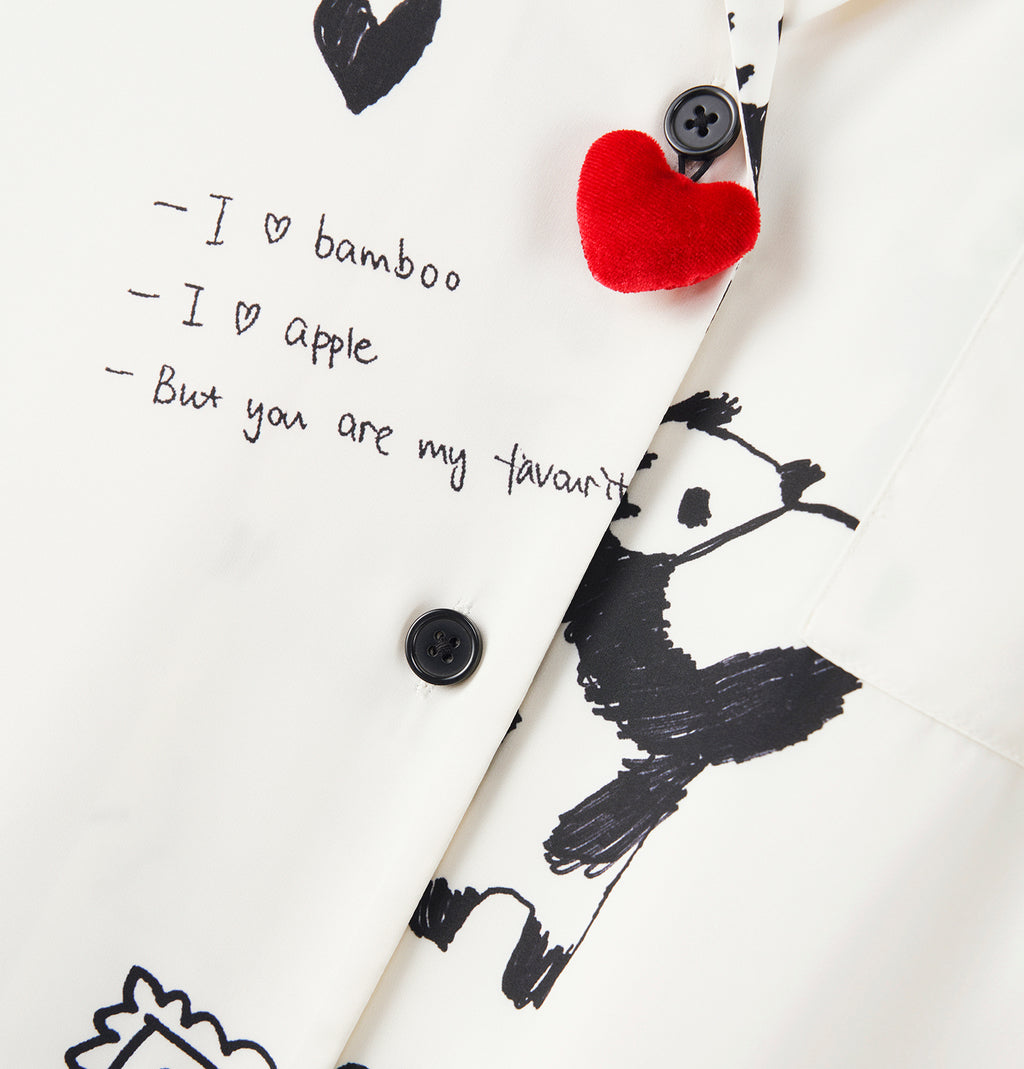 "Panda PomPom" Satin Loungewear Set – Flipped