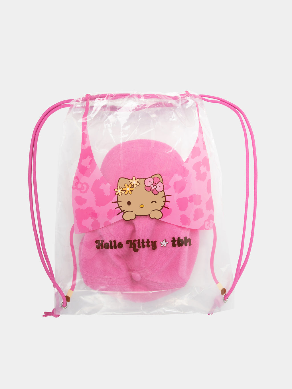 "Hello Kitty" Terry Baseball Cap – Hot Pink