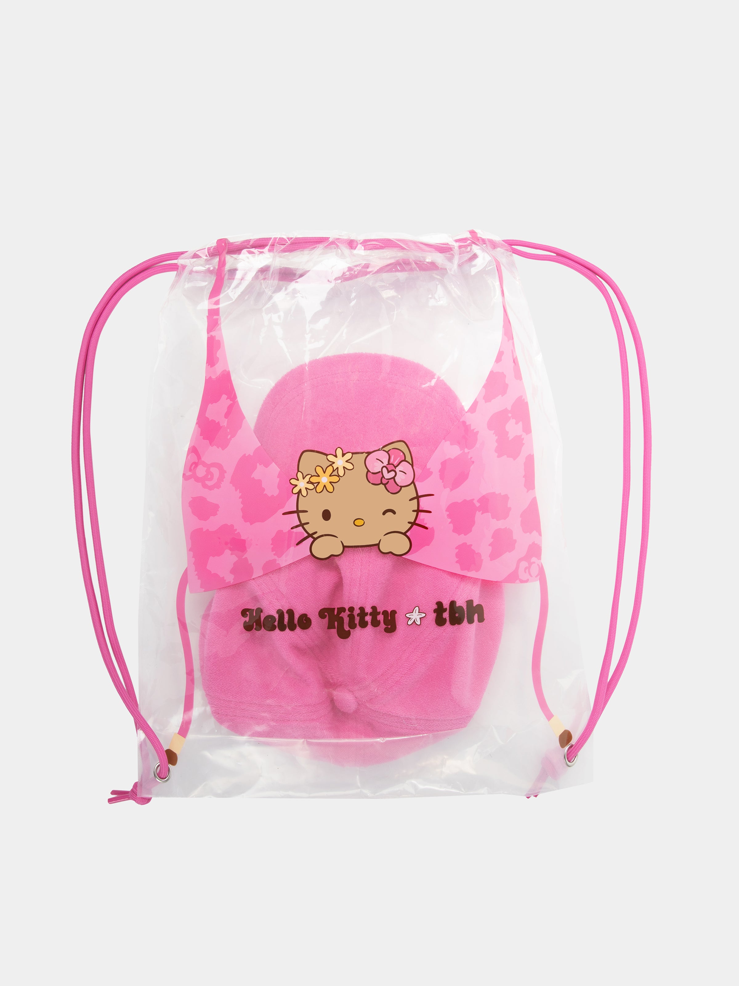 "Hello Kitty" Terry Baseball Cap – Hot Pink