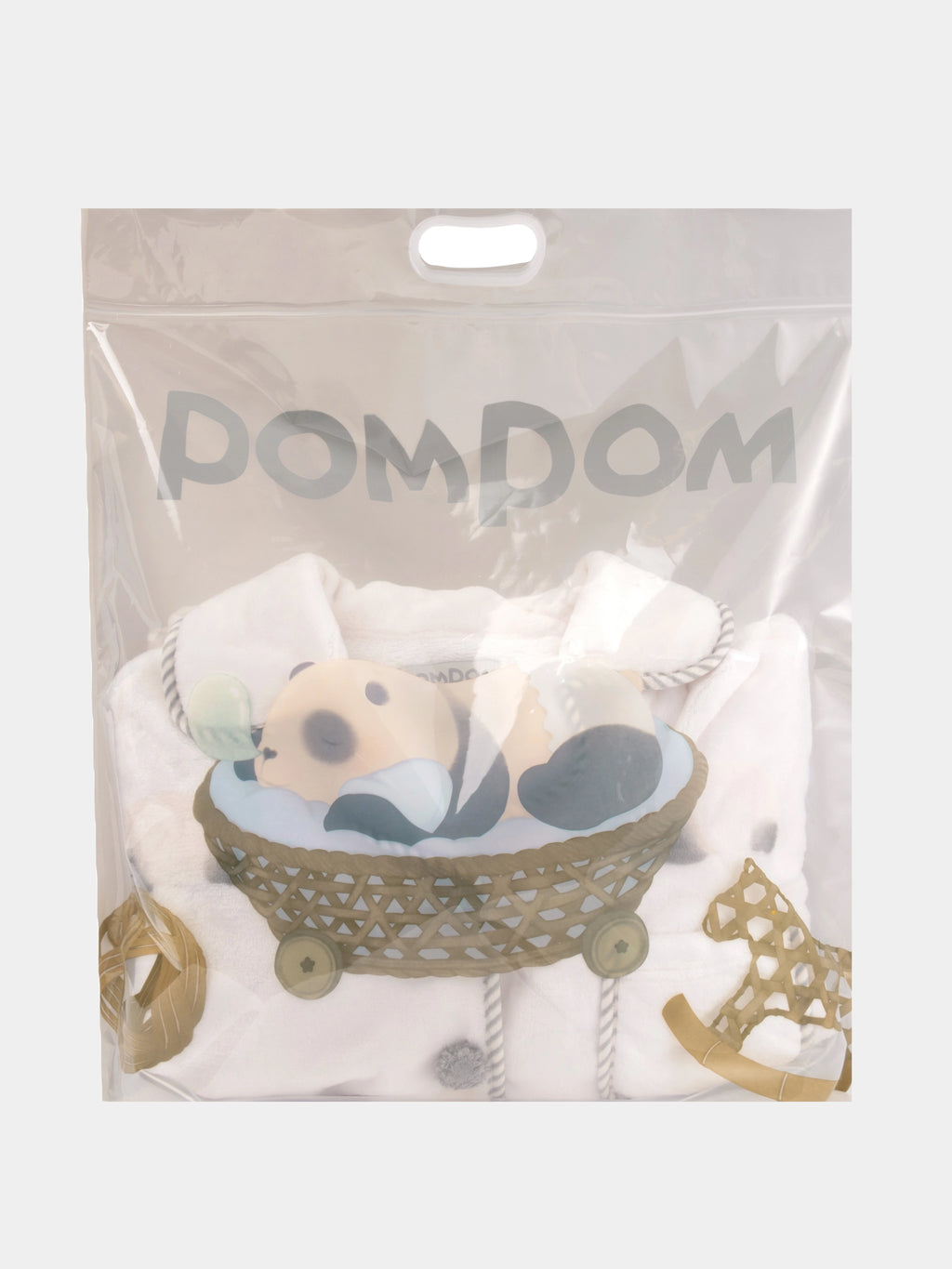 "Panda PomPom" Flannel Loungewear Set – Pink