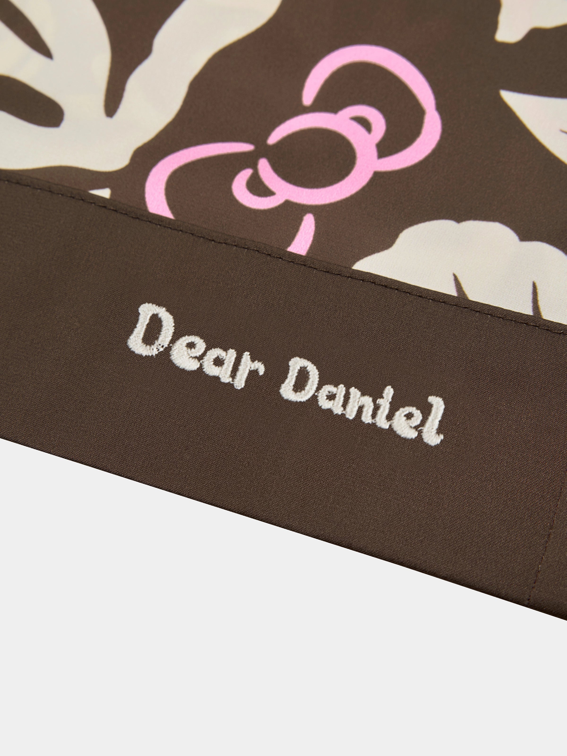 "Dear Daniel" Satin Loungewear Set Short Sleeve – Coconut Brown