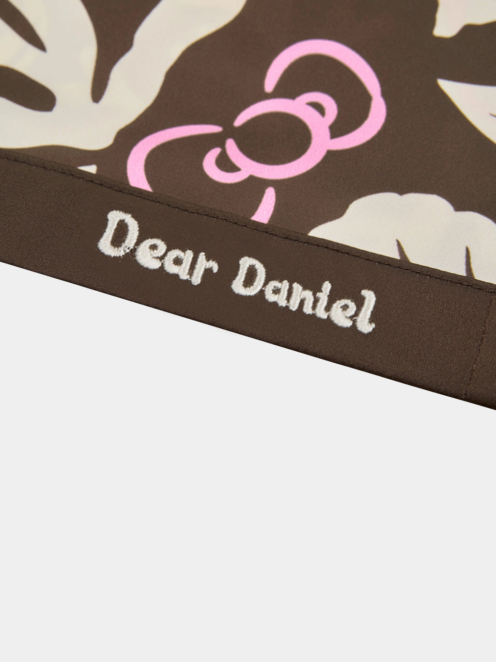 "Dear Daniel" Satin Loungewear Set Short Sleeve & Shorts – Coconut Brown