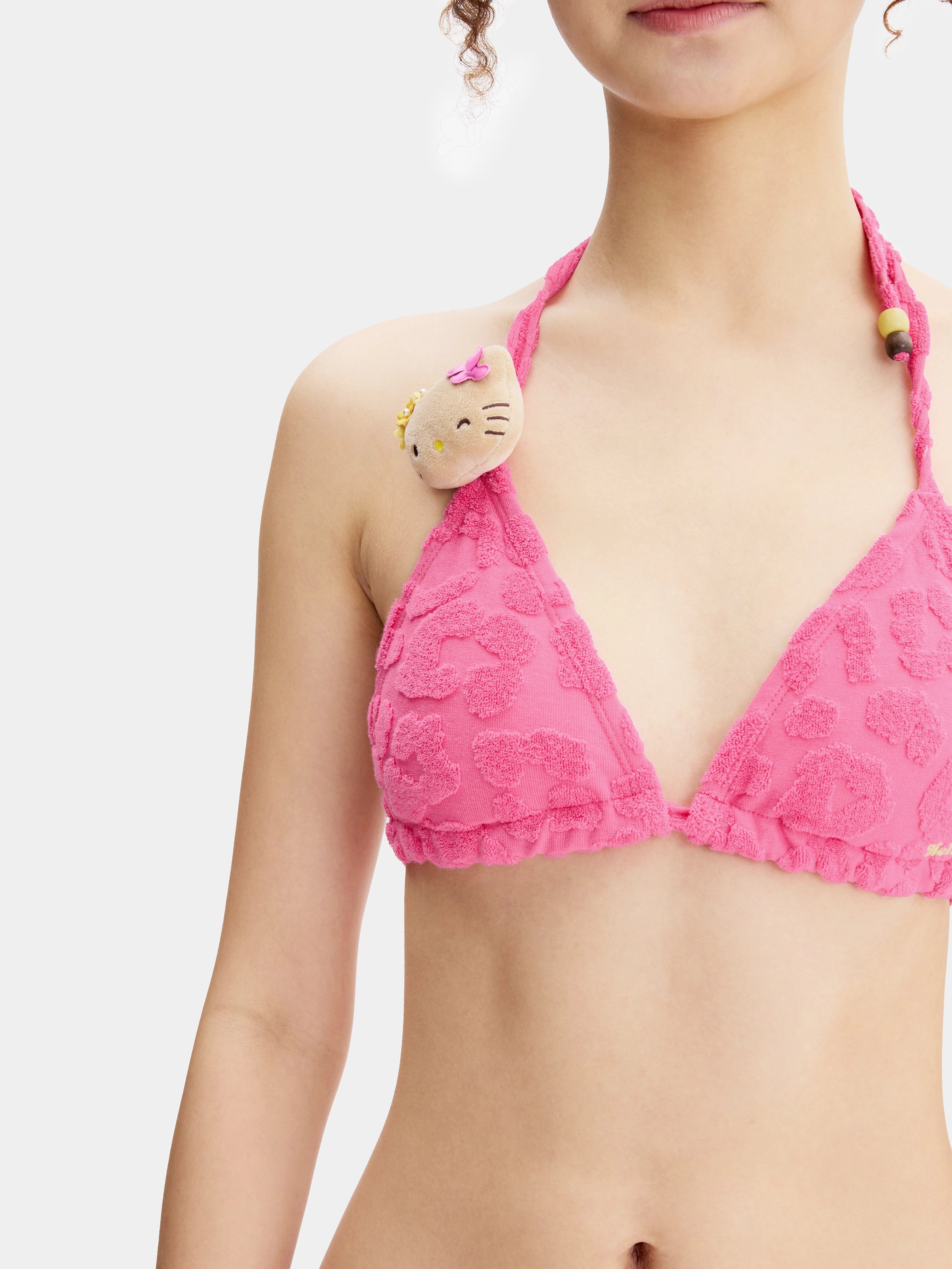 "Hello Kitty" Terry Bikini Set – Hot Pink Leopard