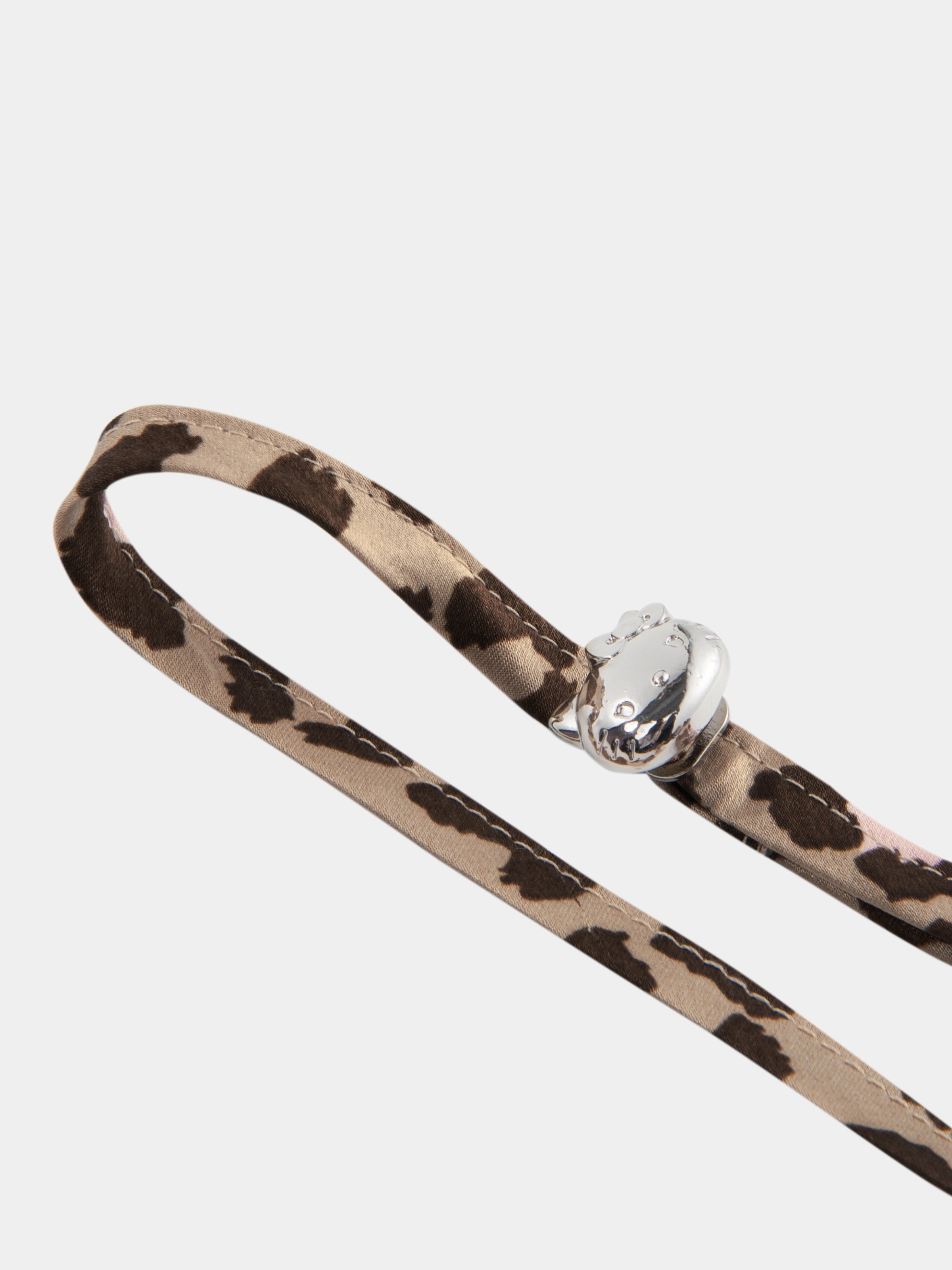 "Hello Kitty" Premium Heavy Mulberry Silk Spaghetti Strap Nightgown – Leopard