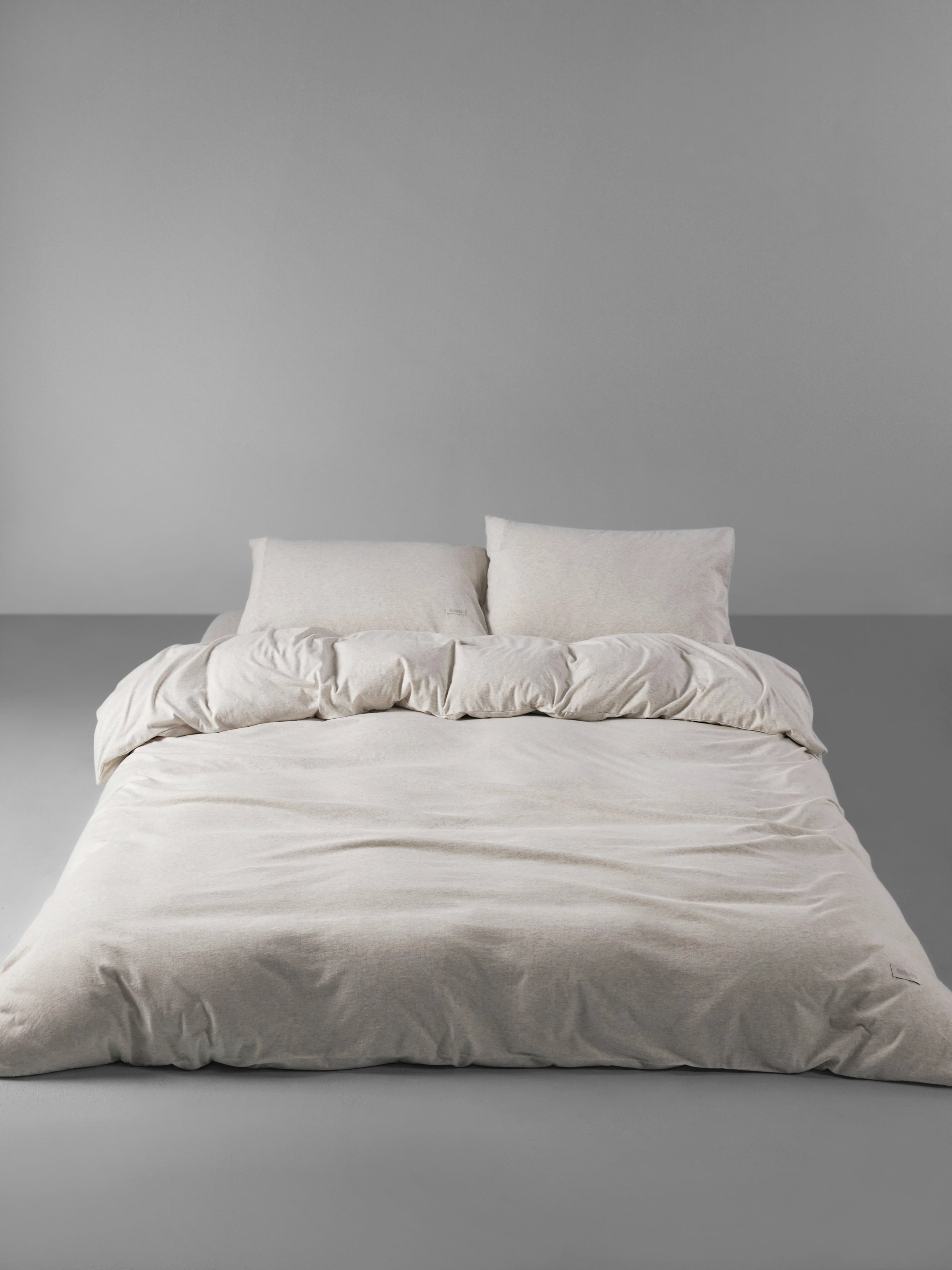 Cotton Heavyweight Jersey Bedding Set Gray 10%
