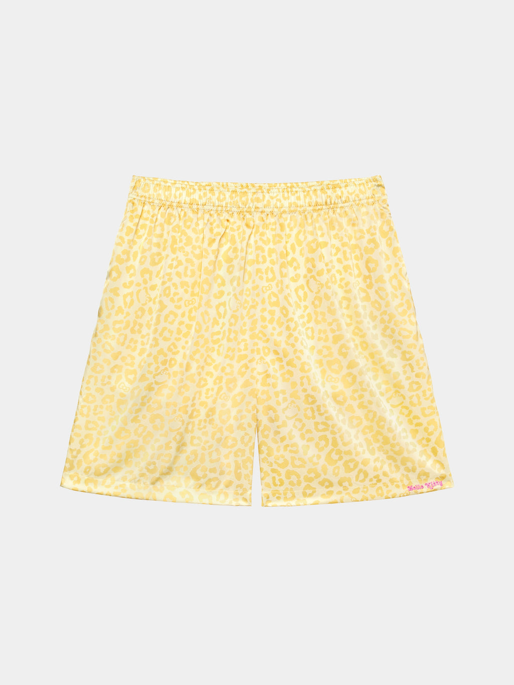 "Hello Kitty" Satin Loungewear Set Short Sleeve & Shorts – Sunbeam Leopard