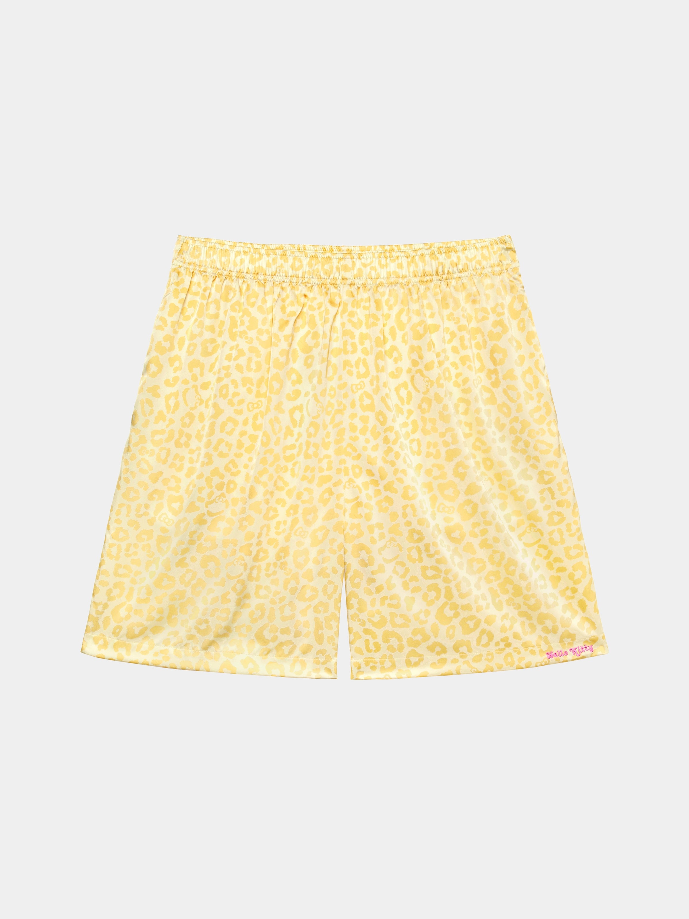 "Hello Kitty" Satin Loungewear Set Short Sleeve & Shorts – Sunbeam Leopard