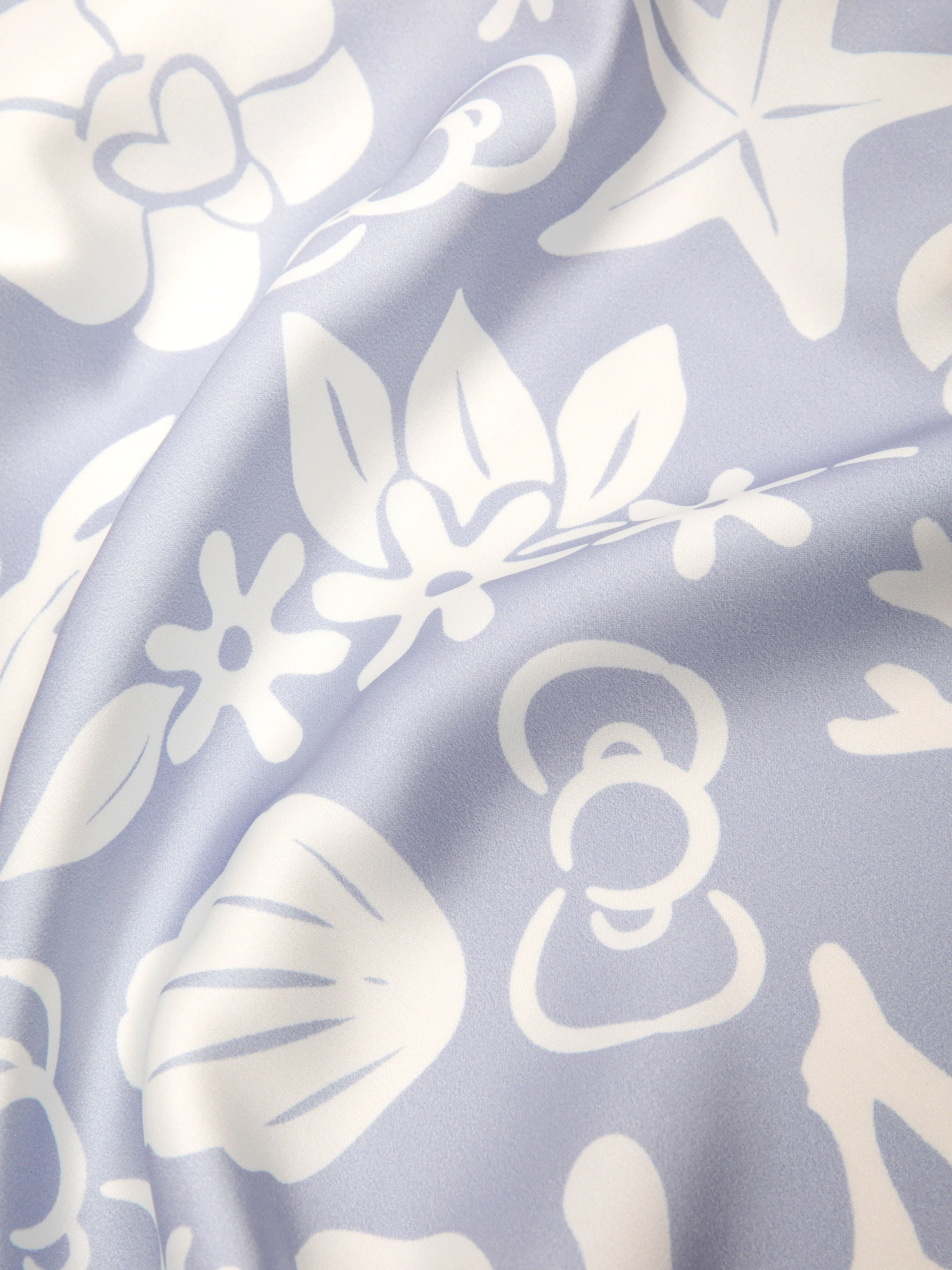 "Hello Kitty" Satin Loungewear Set Short Sleeve & Shorts – Breezy Blue