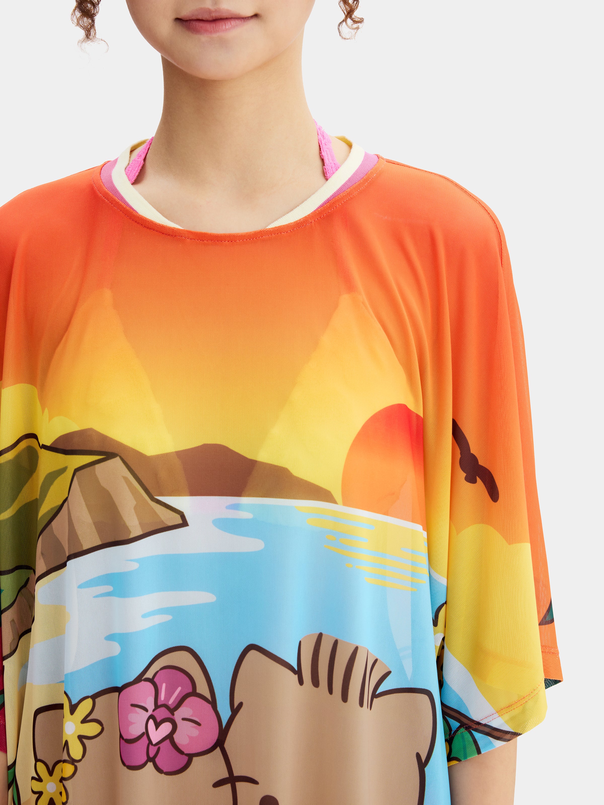 "Hello Kitty & Dear Daniel" Mesh T-Shirt – Watching Sunsets Together