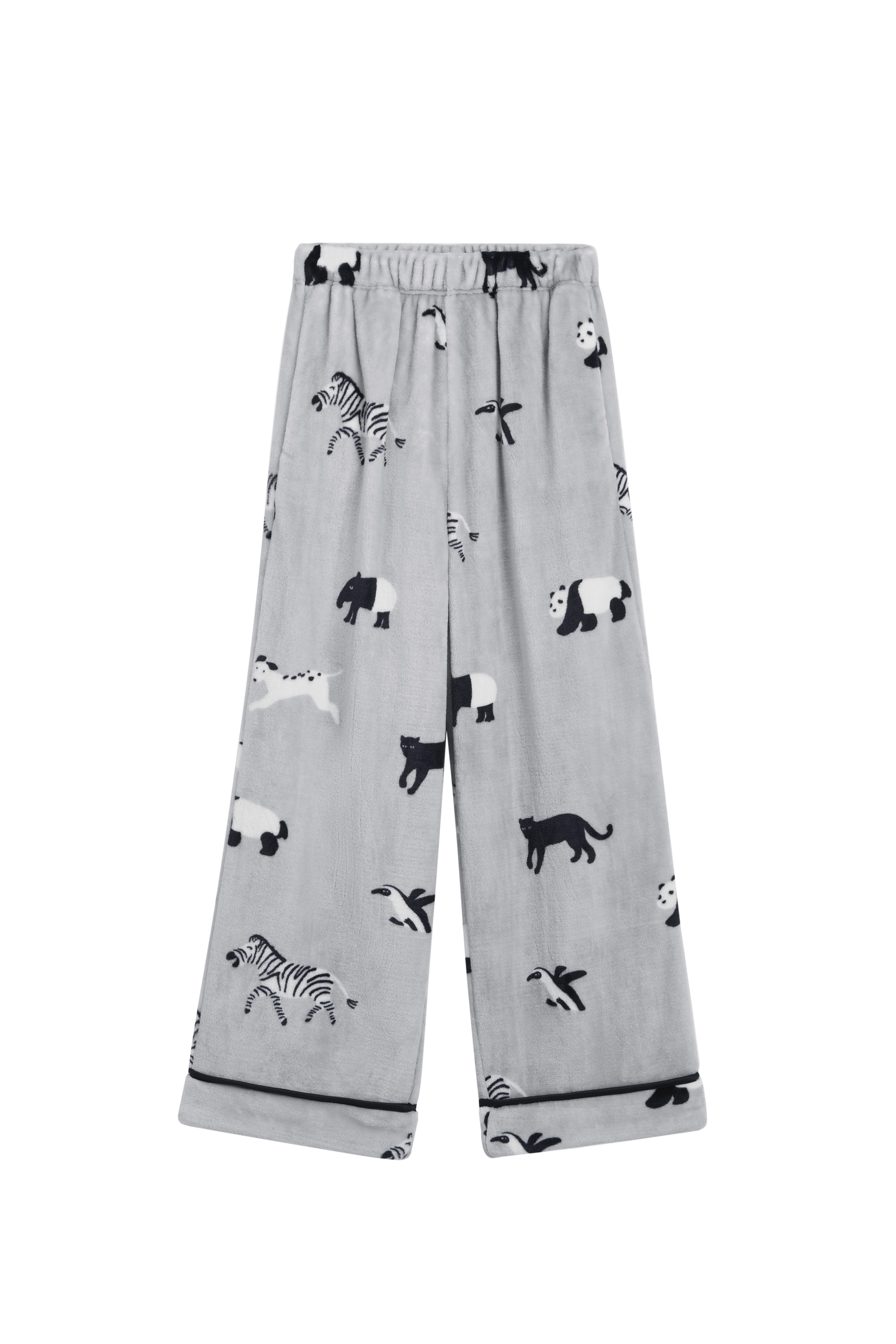 "Panda PomPom" Flannel Loungewear Set Bestie