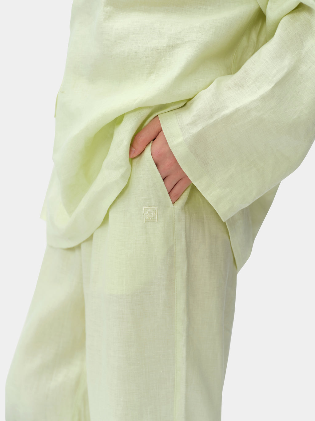 tbh Wōdrobe Hemp Loungewear Set Long Sleeve – Melon Green