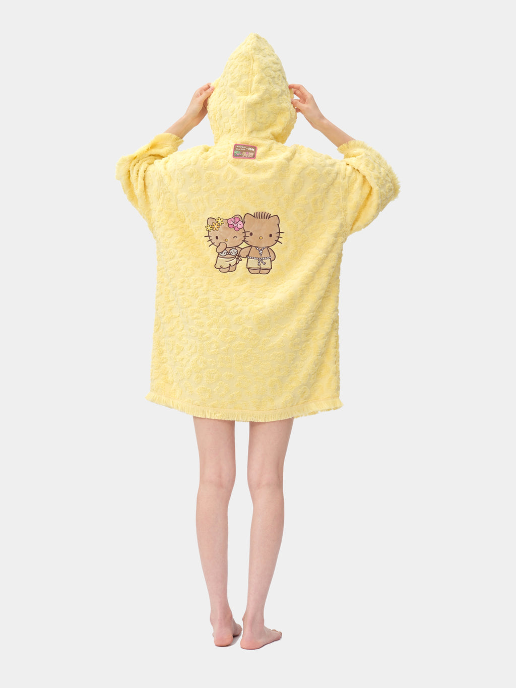 "Hello Kitty" Terry Hooded Cover Up – Sunbeam Leopard