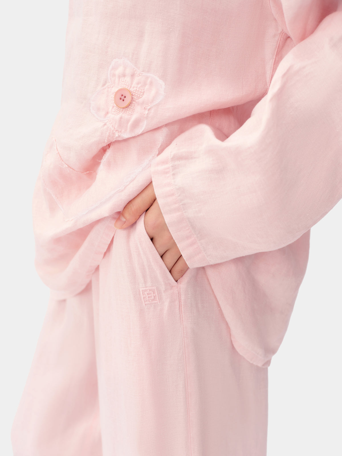 tbh Wōdrobe Natural-Dyed Hemp Loungewear Set Long Sleeve – Madder Rose