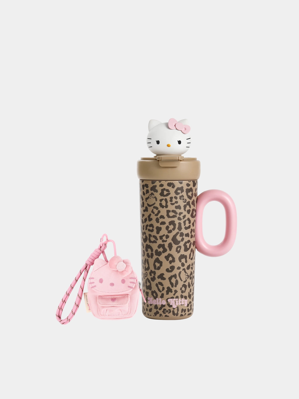 "Hello Kitty" Sun-Kissed Stainless Steel Insulated Tumbler (With Mini Bag) – Leopard