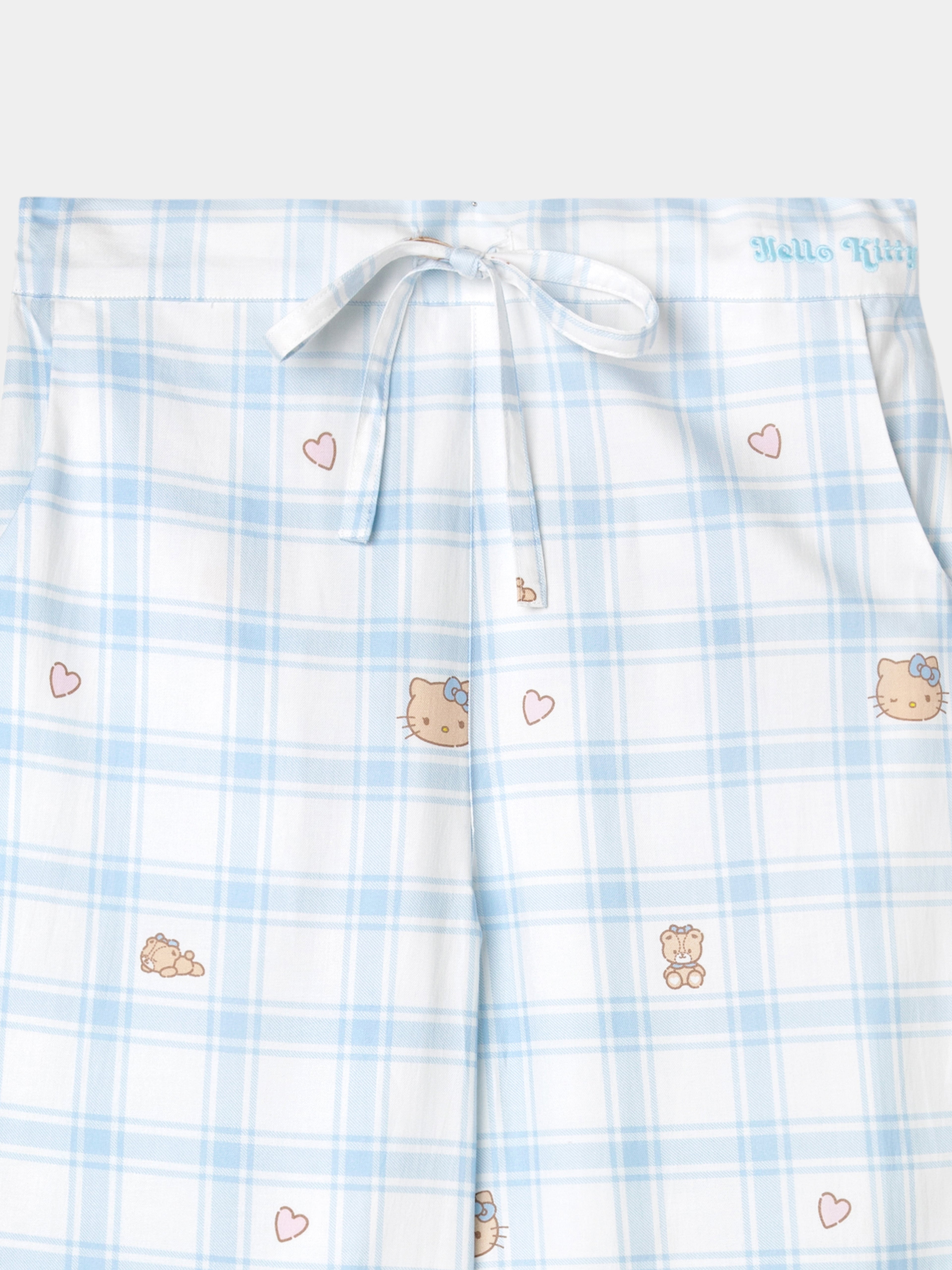"Hello Kitty" Tencel Cotton Blend Loungewear Set – Hello Kitty Check