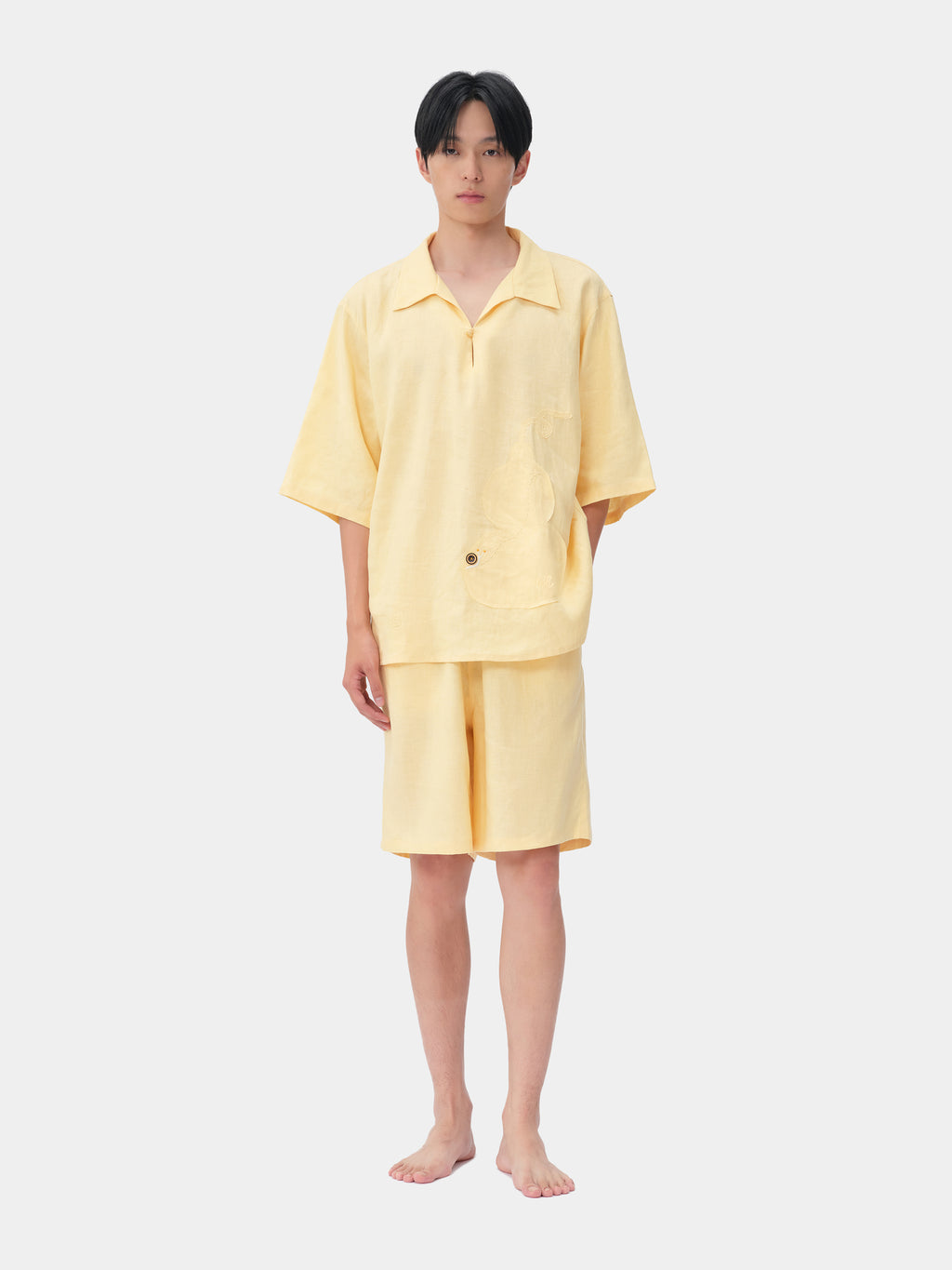 tbh Wōdrobe Hemp Loungewear Set Short Sleeve – Húlu Yellow