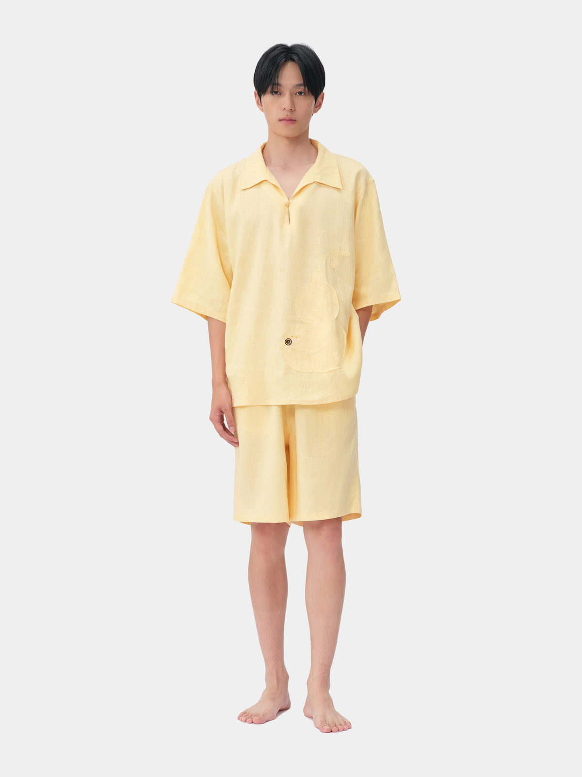 tbh Wōdrobe Hemp Loungewear Set Short Sleeve – Húlu Yellow
