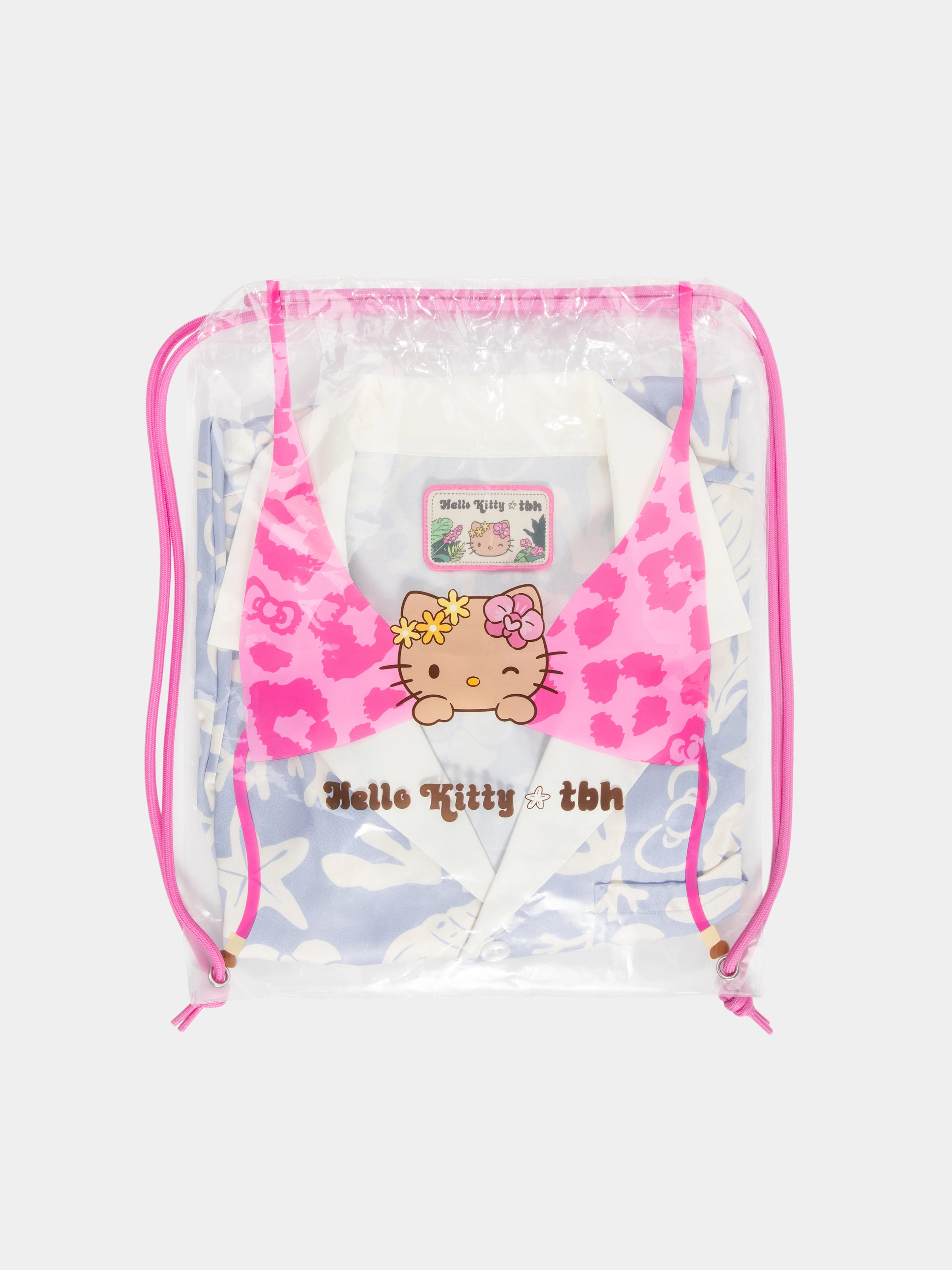 "Hello Kitty" Satin Loungewear Set Short Sleeve & Shorts – Breezy Blue