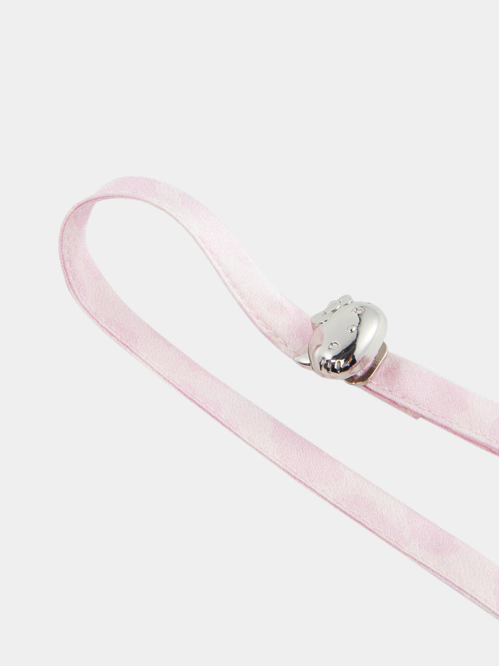 "Hello Kitty" Premium Heavy Mulberry Silk Strap Top & Shorts Pajama Set – Pink Leopard