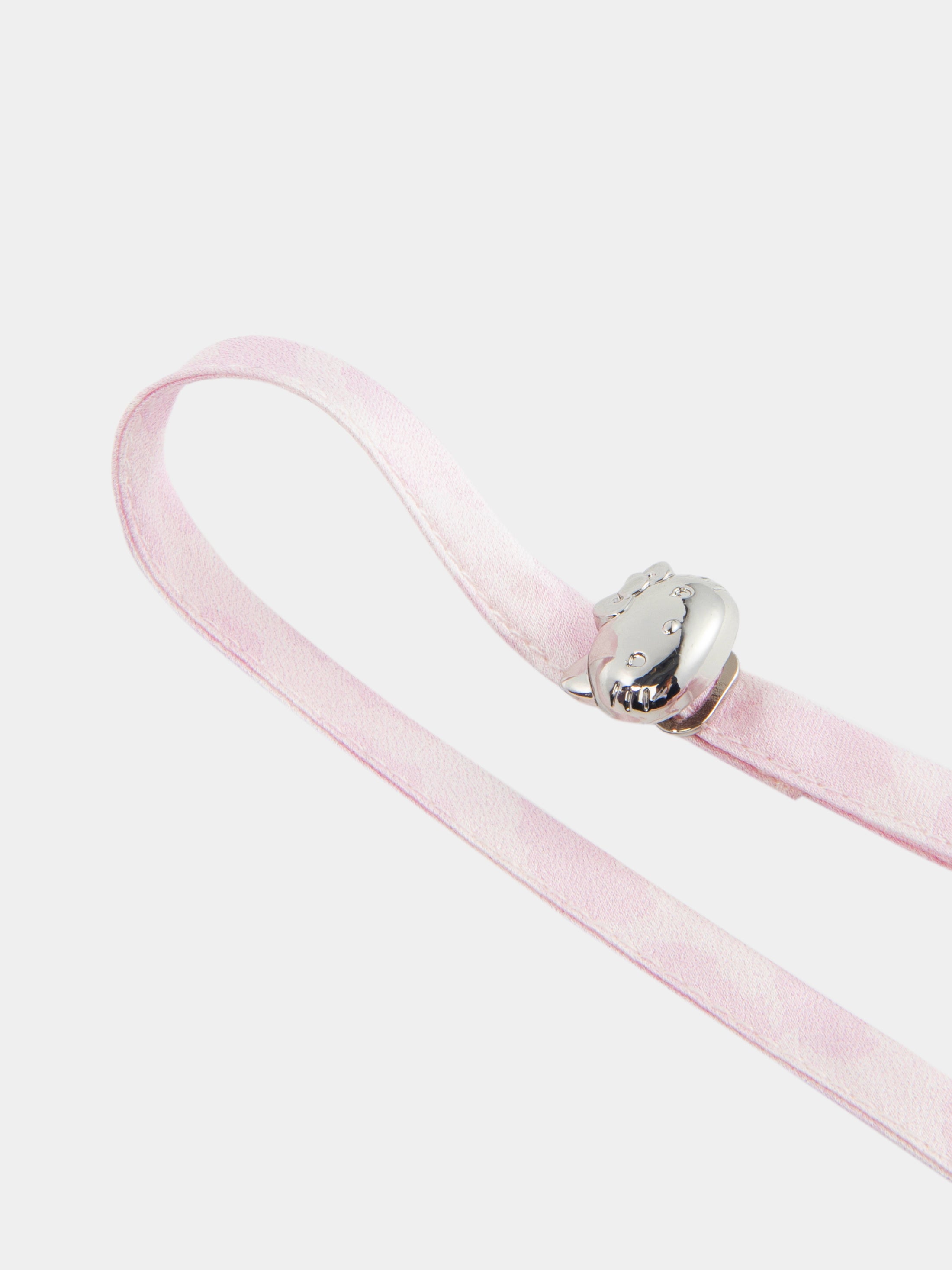 "Hello Kitty" Premium Heavy Mulberry Silk Strap Top & Shorts Pajama Set – Pink Leopard