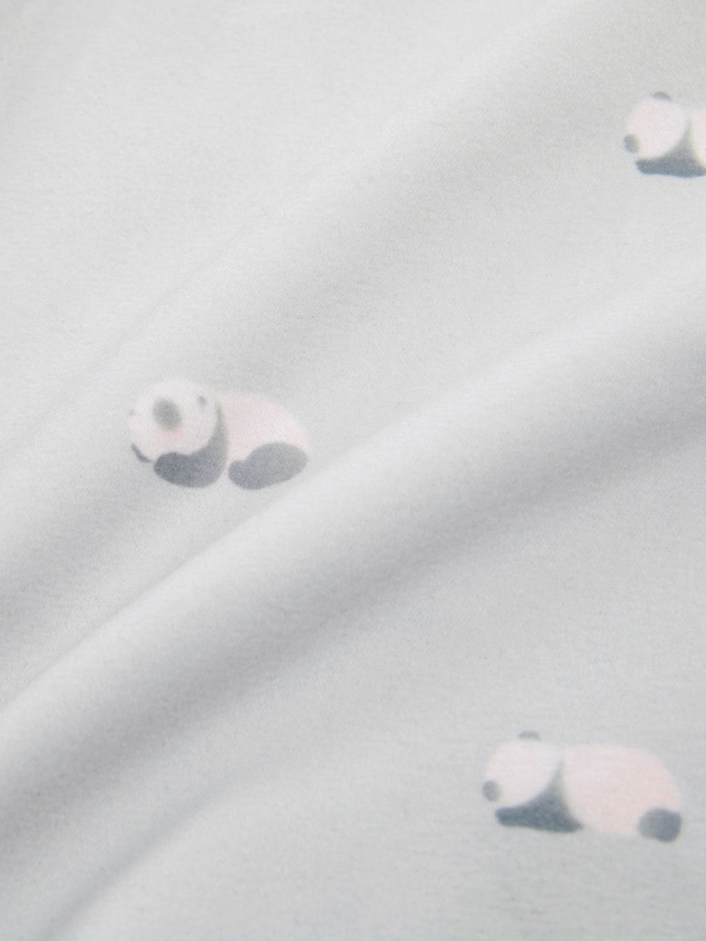 "Panda PomPom" Polar Fleece Neckerchief Loungewear Set – Gray