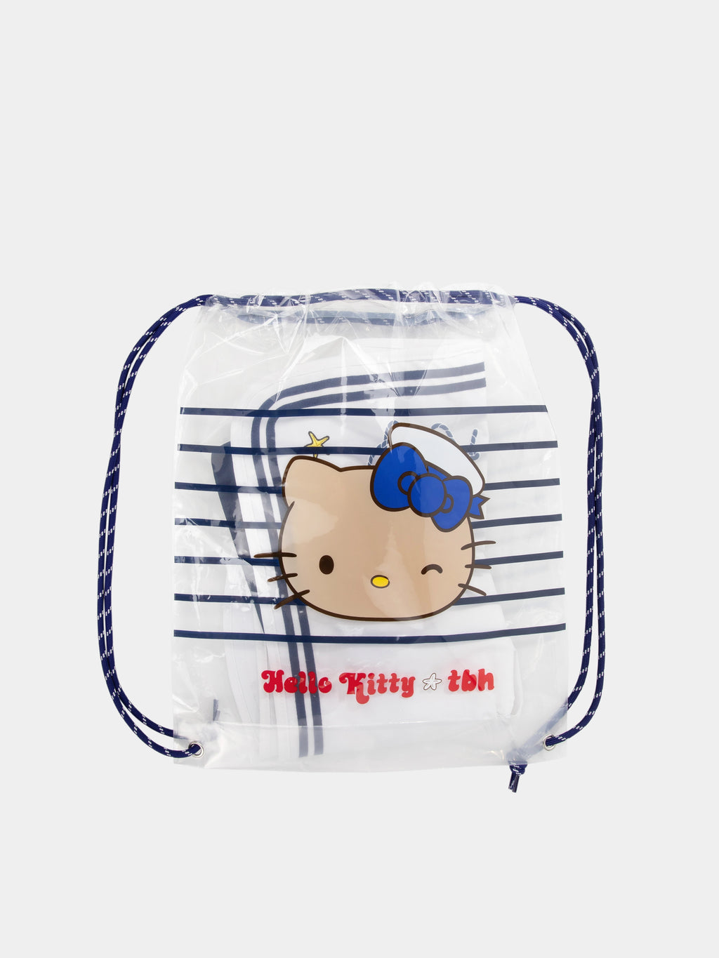 "Hello Kitty" Nautical Sun Hat – Seashell White