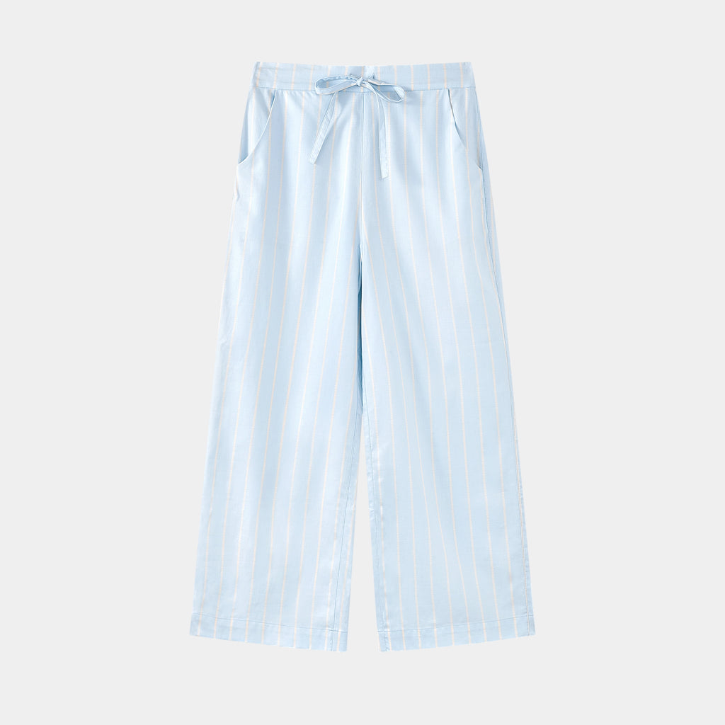 “Urban Jungle” Tencel Cotton Blend Loungewear Set Water Blue