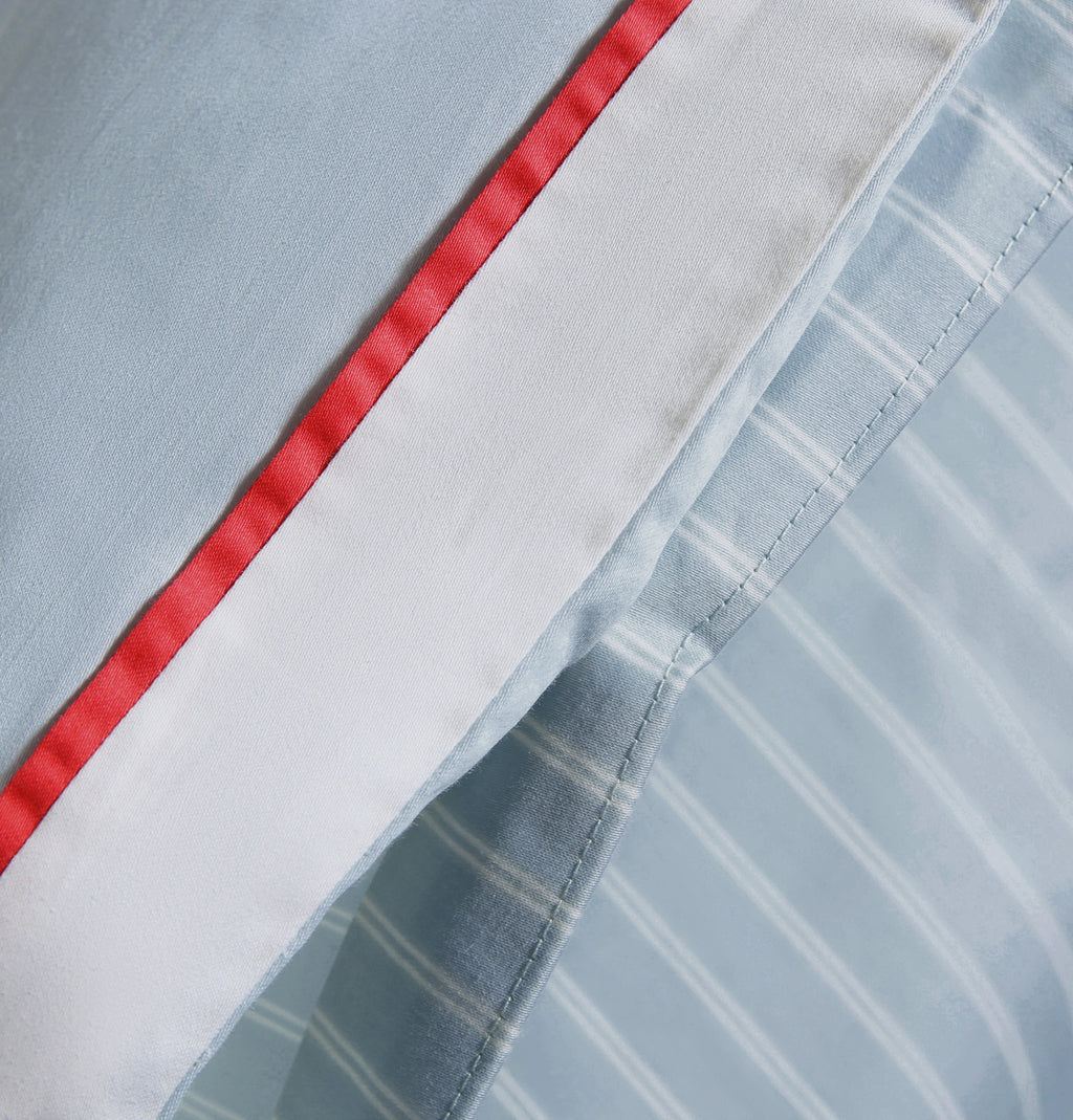 “Le Petit Prince” cotton embroidered bedding set Planet Blue