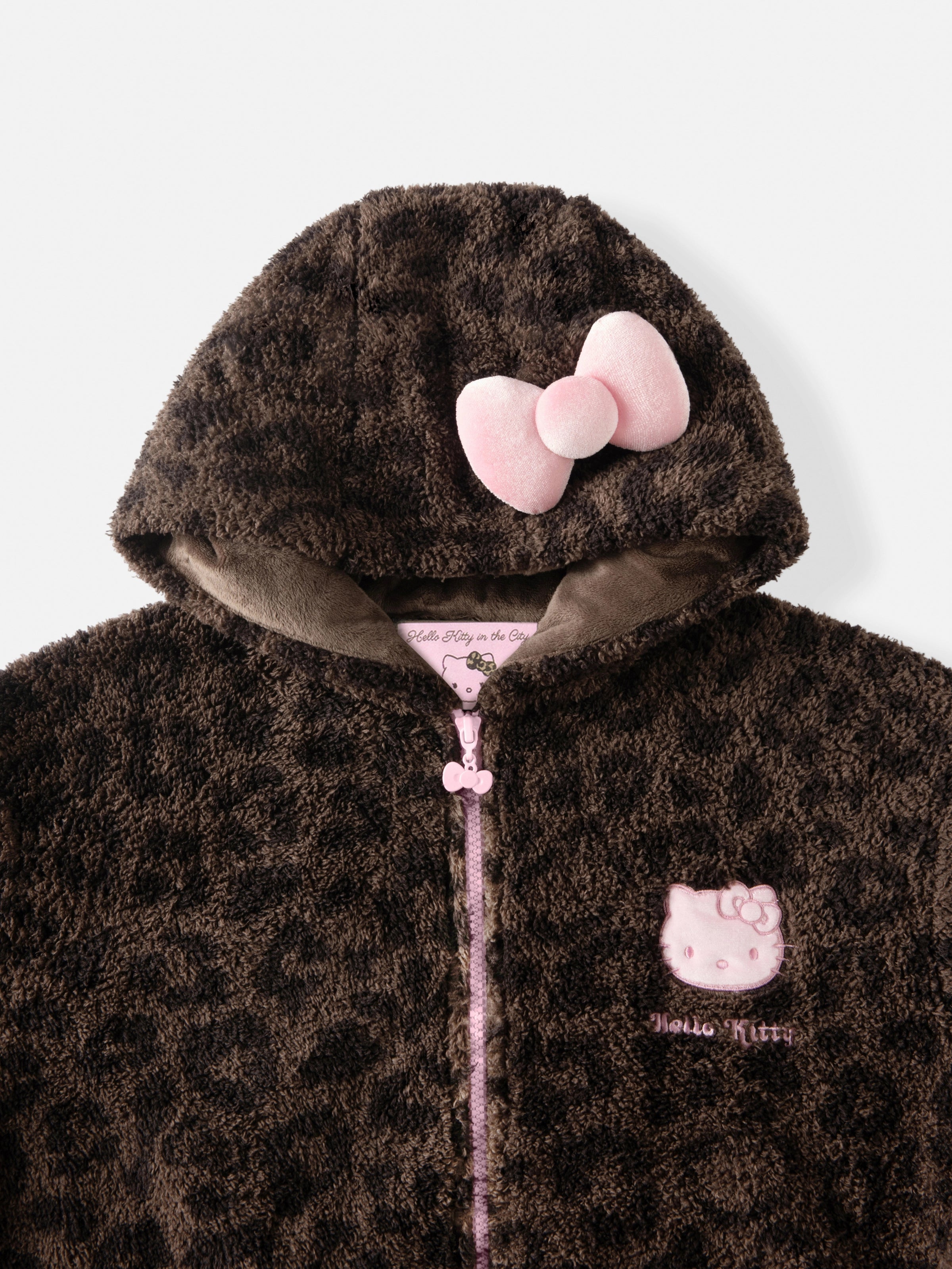 "Hello Kitty" Polar Fleece Hoodie Loungewear Set – Choco